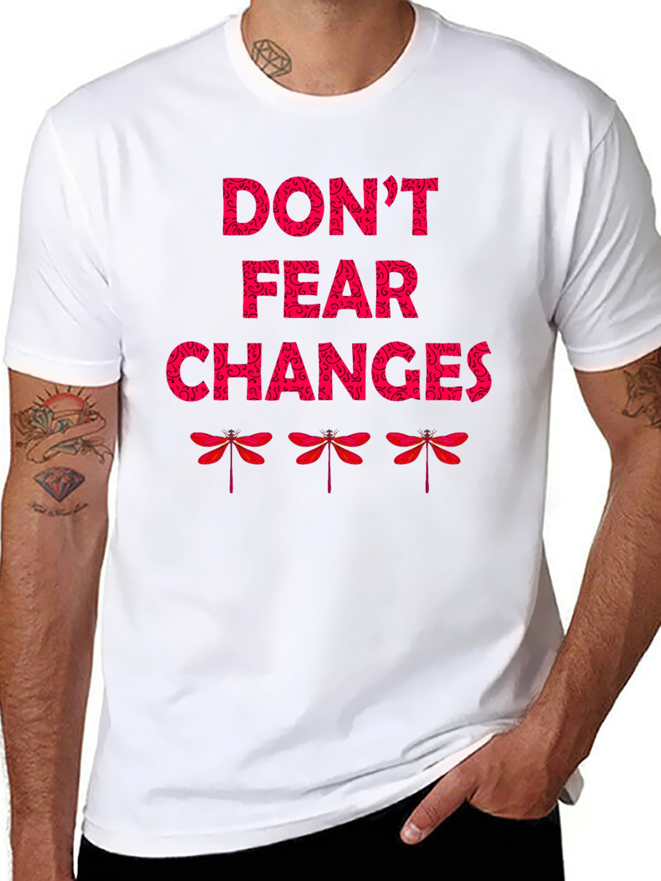 Black Don't Fear Changes Graphic T-Shirt view 8