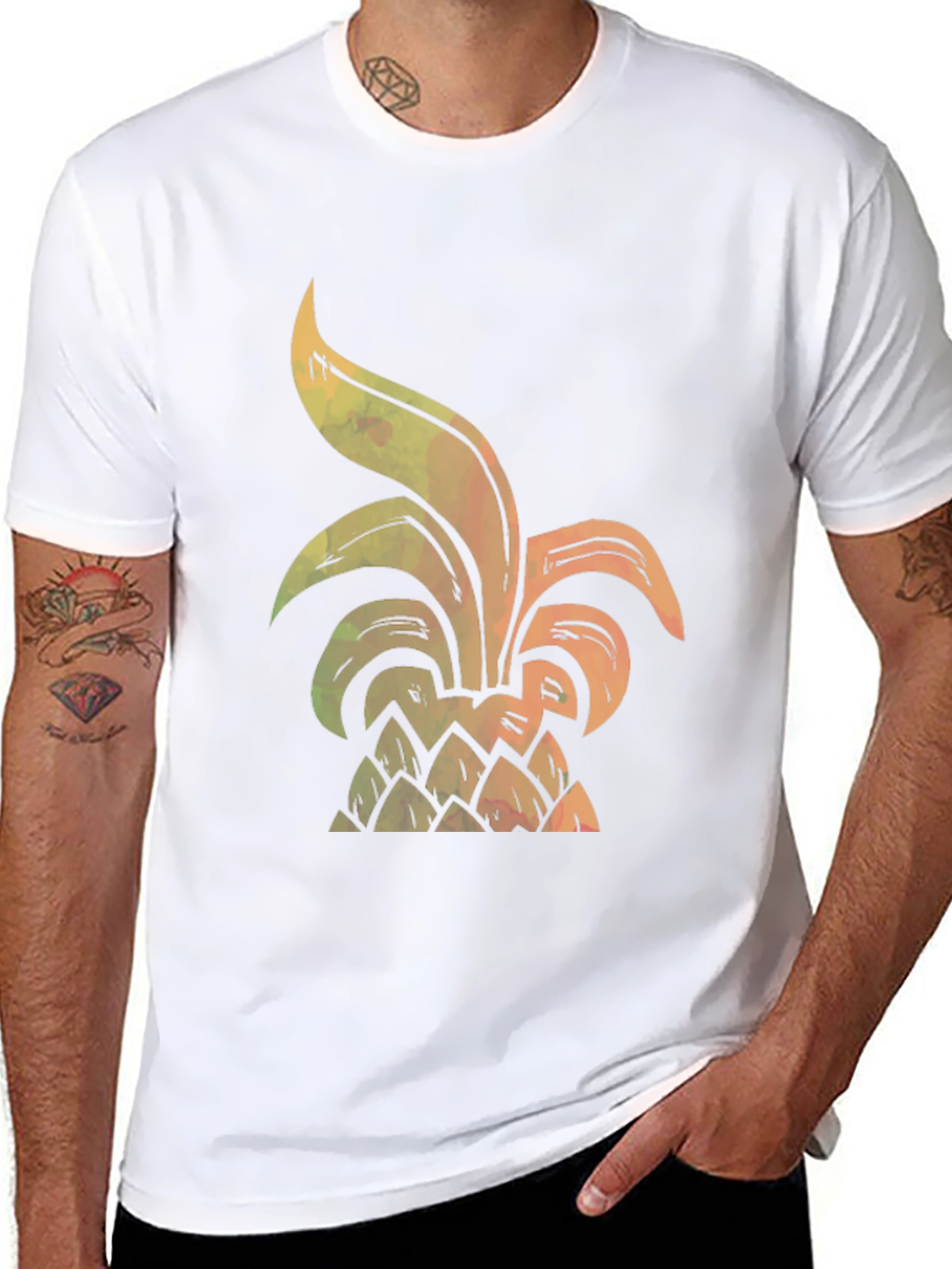Black Pineapple Graphic Tee - Tropical Vibes view 8