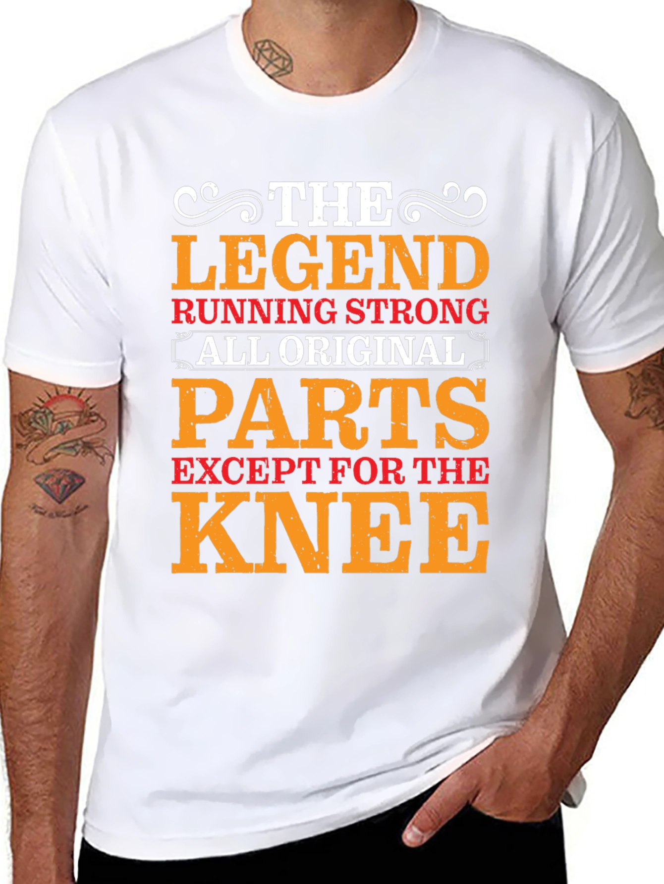Black The Legend Running Strong T-Shirt view 8