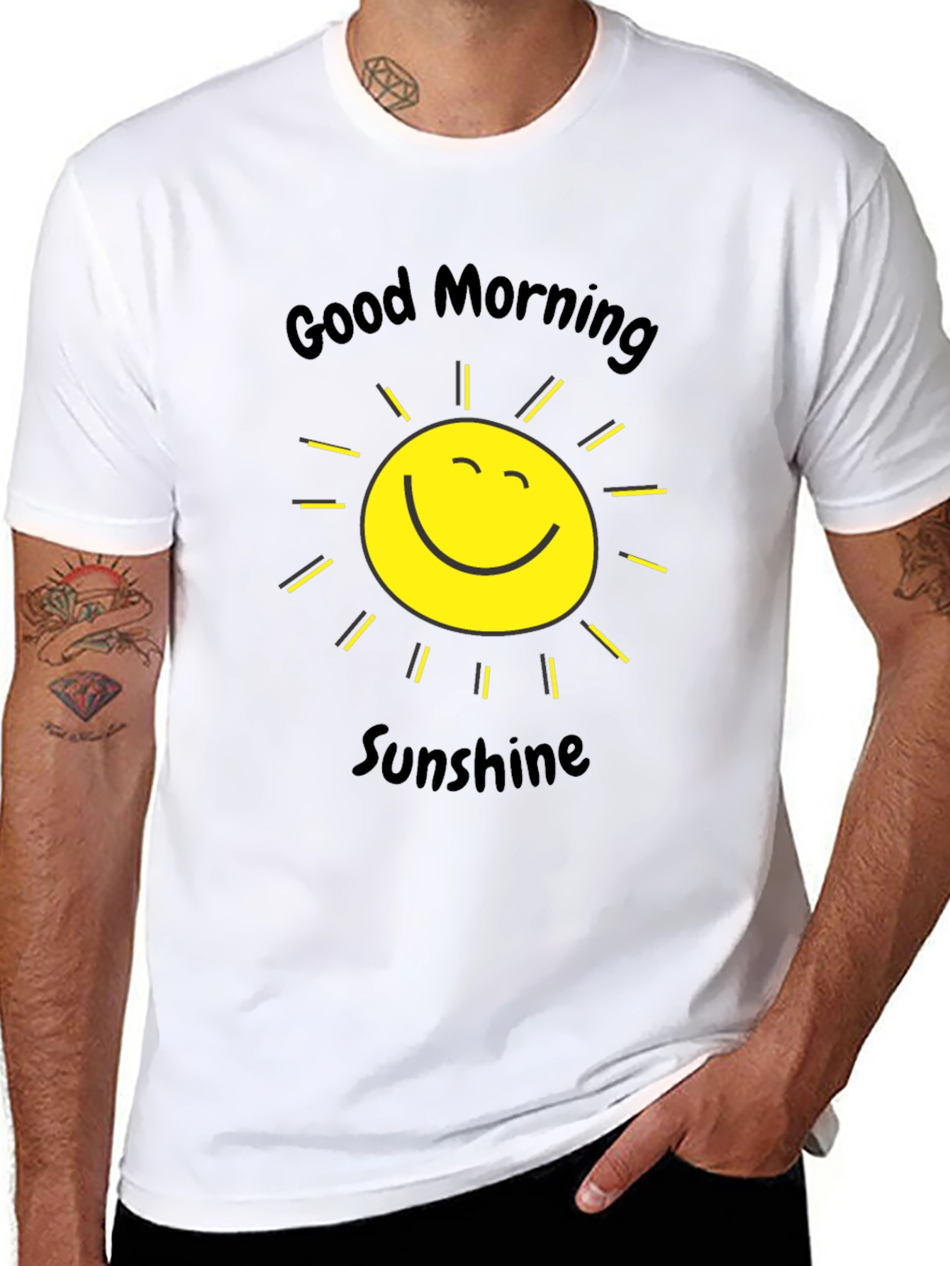 Black Good Morning Sunshine Graphic Tee view 8