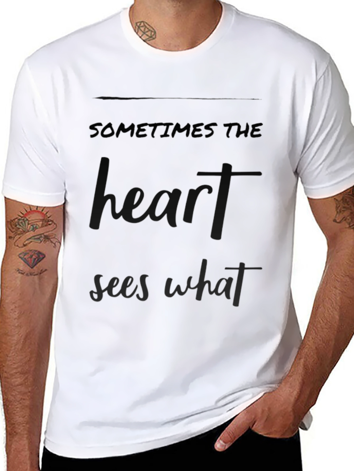 Black Sometimes the Heart Sees What T-Shirt view 8