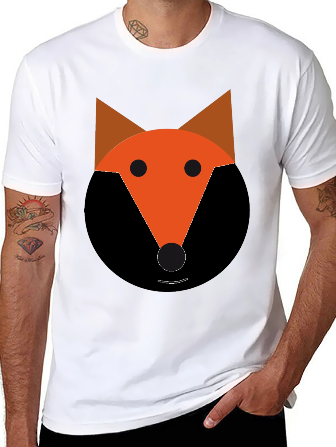 Black Fox Graphic Tee - Black Cotton Blend view 8
