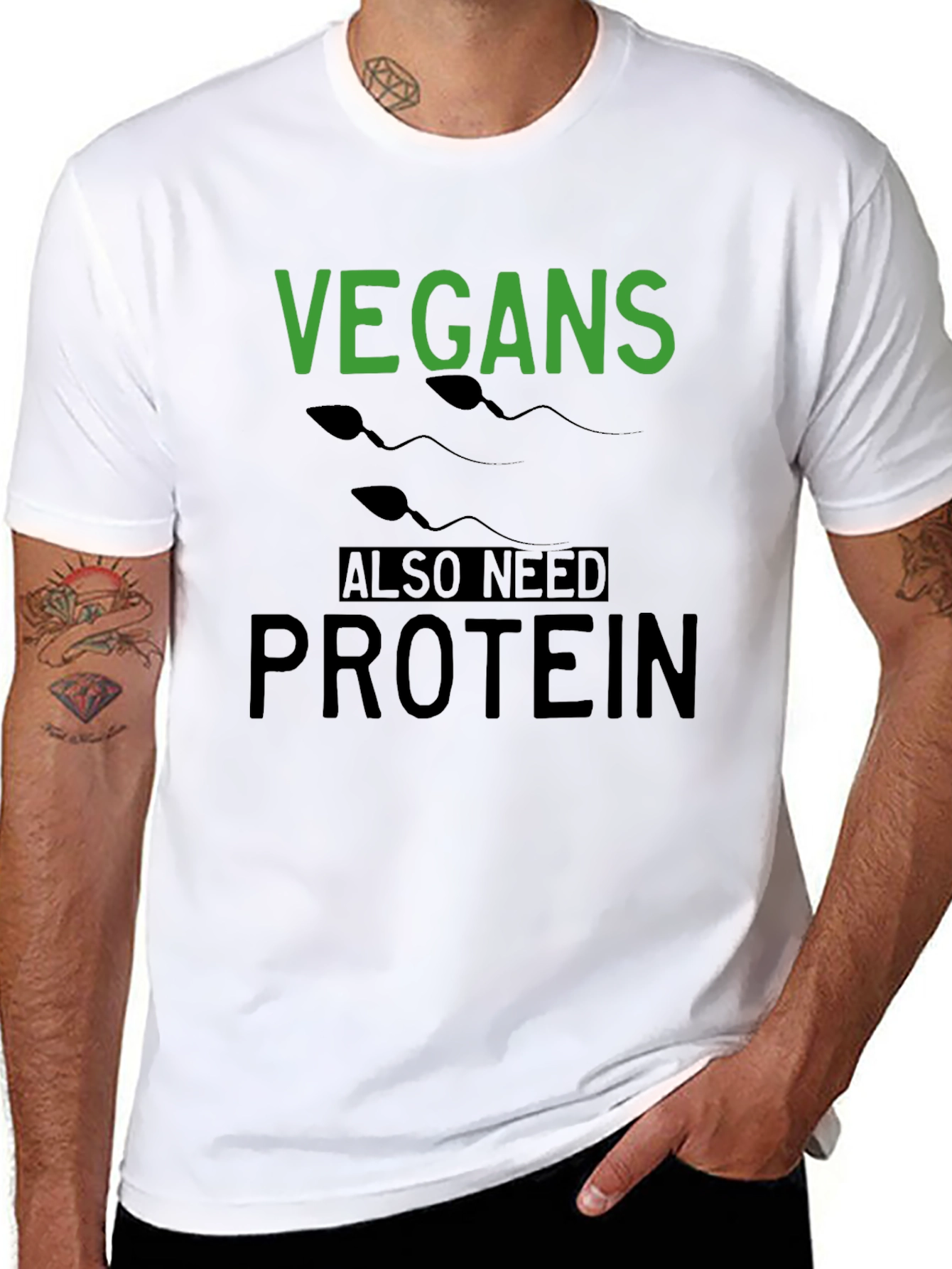 Vegans Need Protein T-Shirt - 8