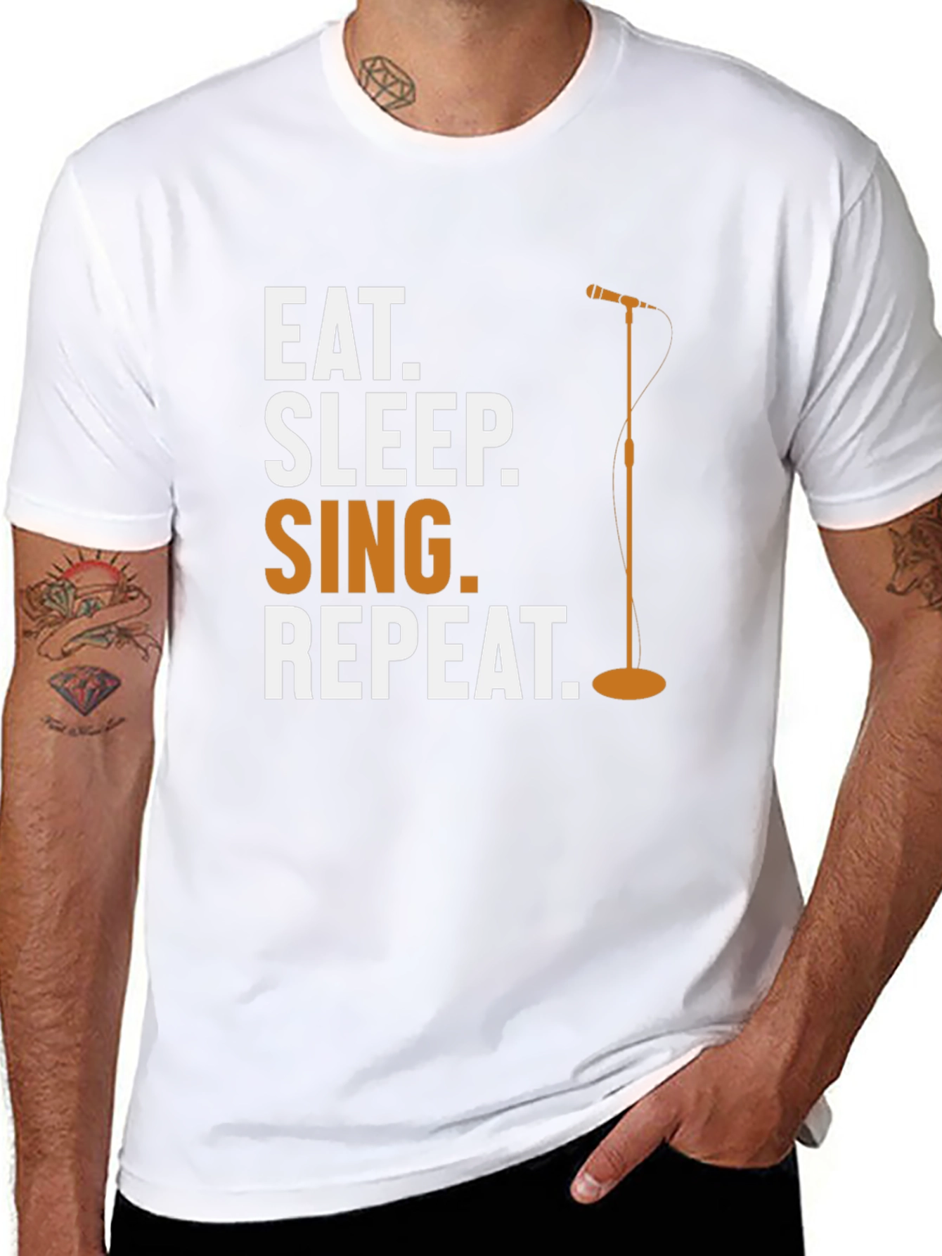 Eat Sleep Sing Repeat T-Shirt - Singer's Lifestyle Tee - 8