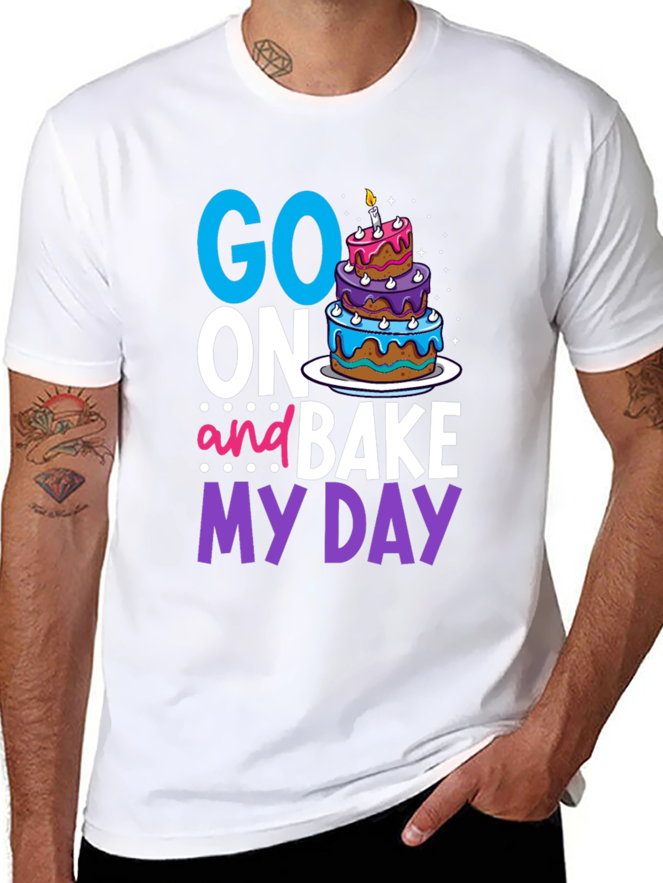 Black Go On And Bake My Day T-Shirt view 8
