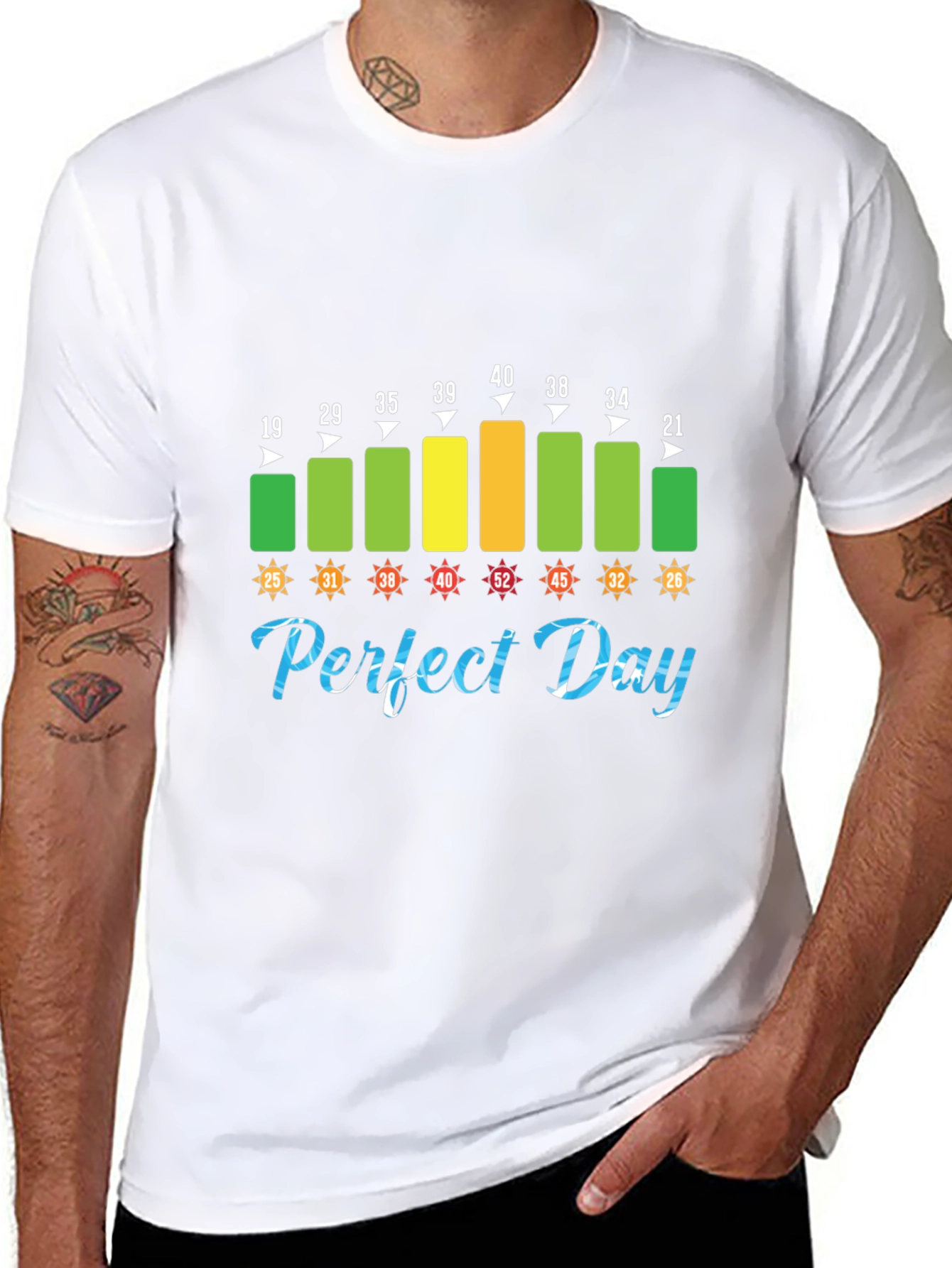 Black Perfect Day Temperature T-Shirt view 8