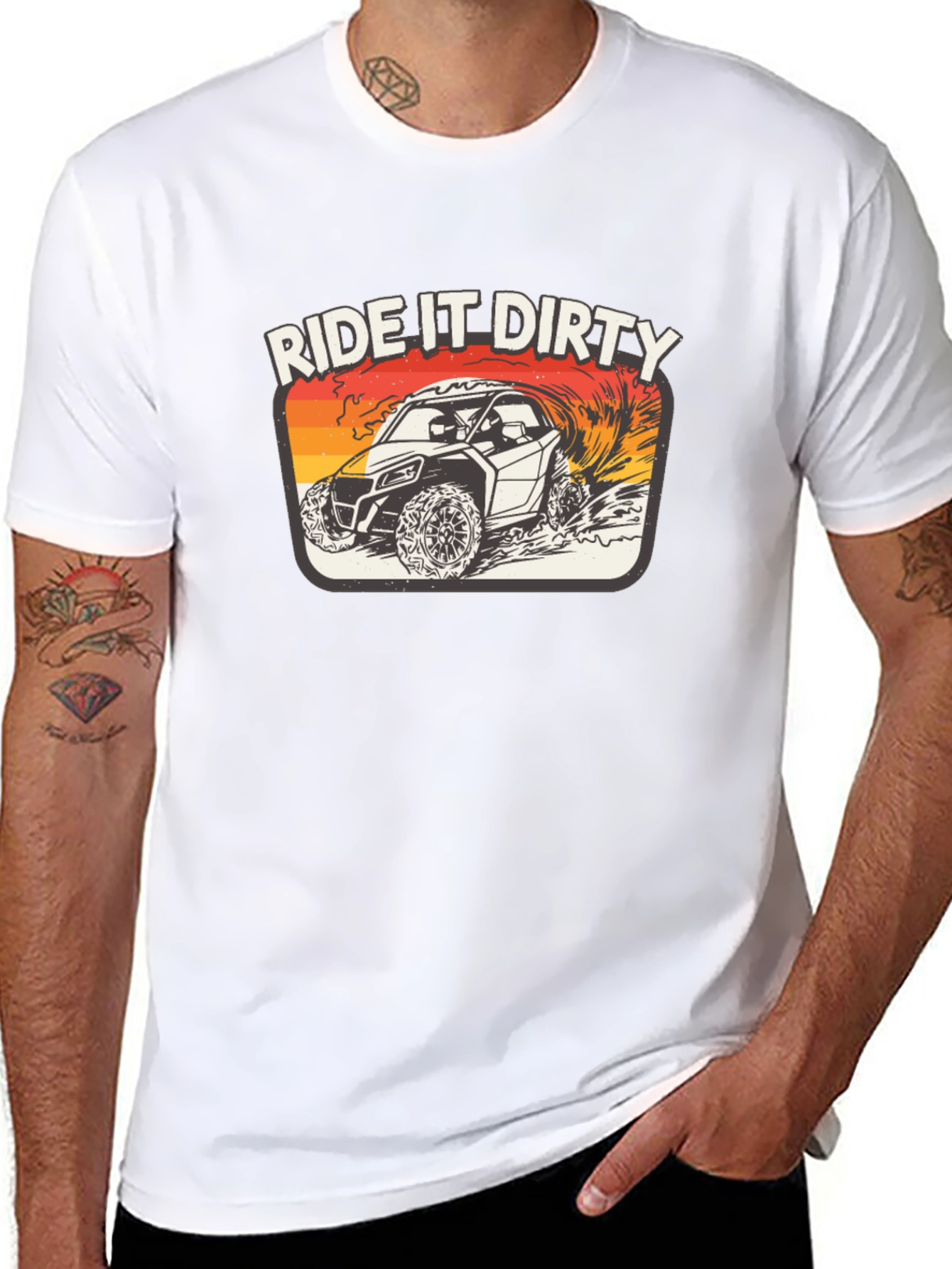 Black Ride It Dirty T-Shirt - Off Road Adventure view 8
