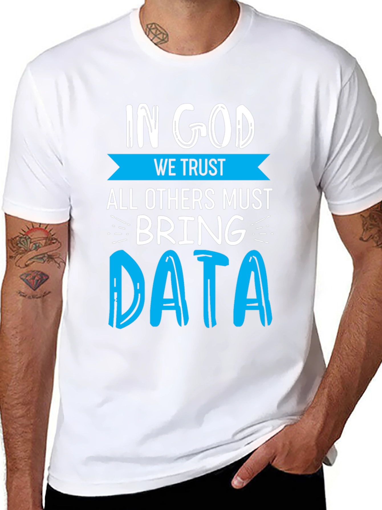 Black In God We Trust Data T-Shirt - Funny Data Science Tee view 8