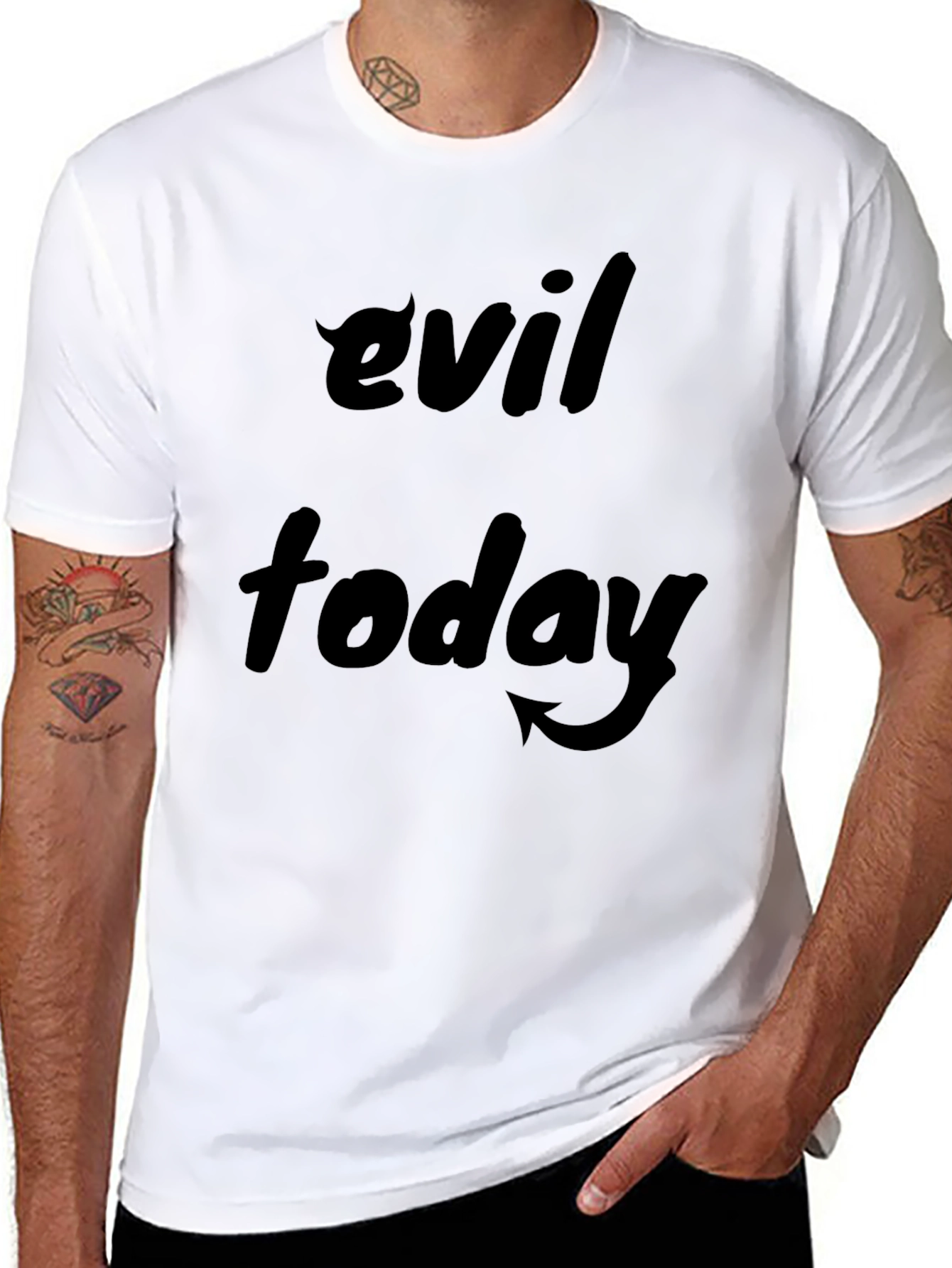 Black Evil Today Black T-Shirt view 8