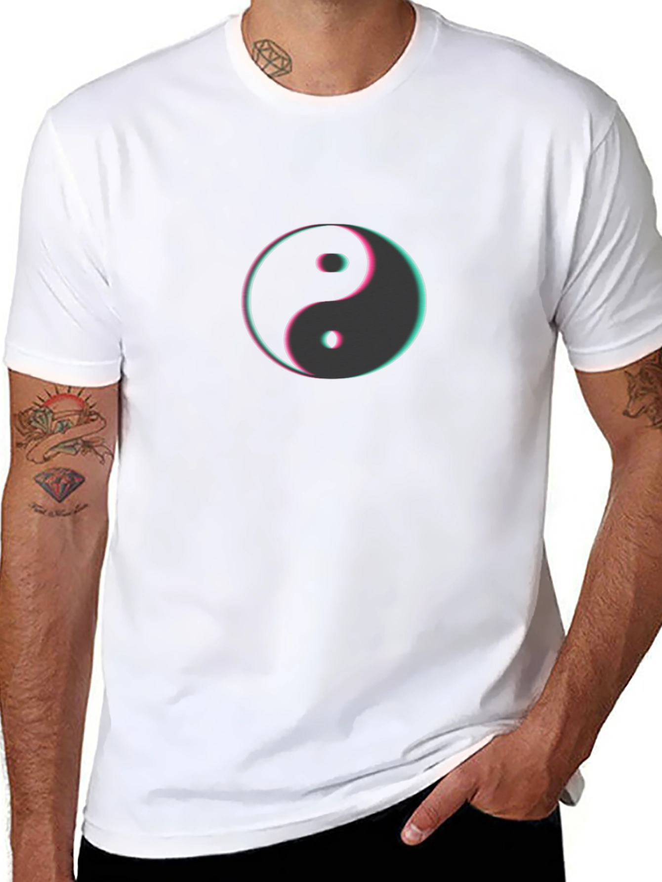 Black Yin Yang Graphic Tee - Stylish Comfort view 8