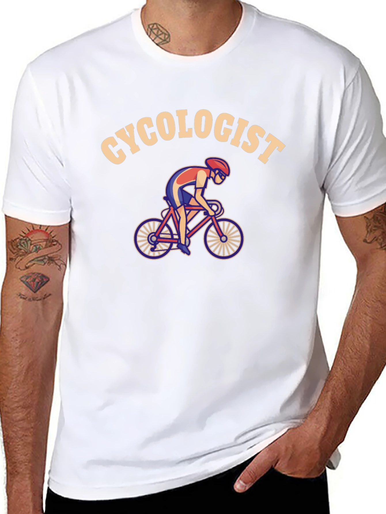 Black Cycologist T-Shirt - Cyclist Humor Tee view 8