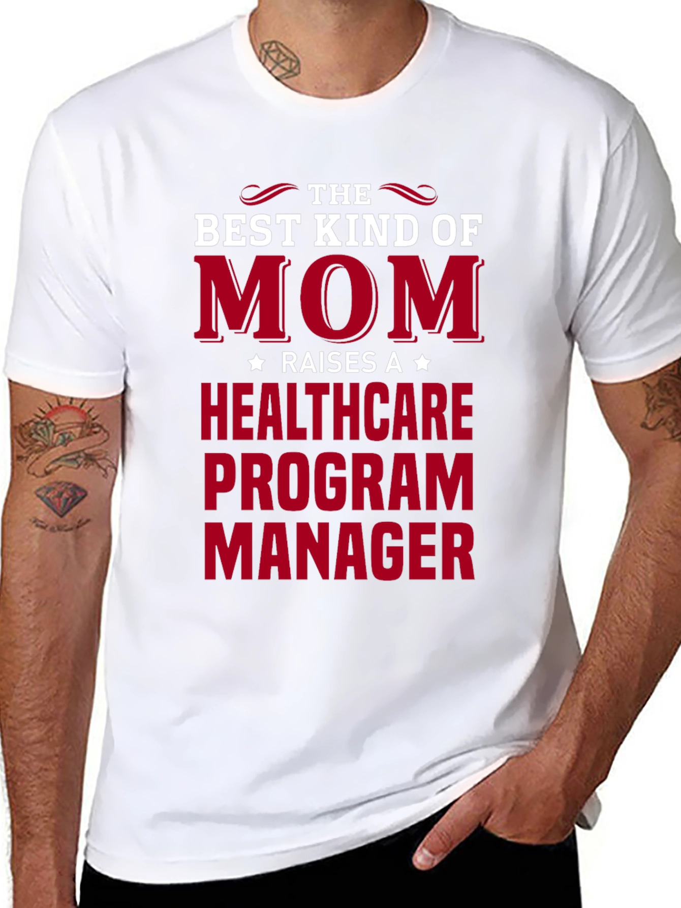 Black Best Mom Raises Healthcare Program Manager T-Shirt view 8