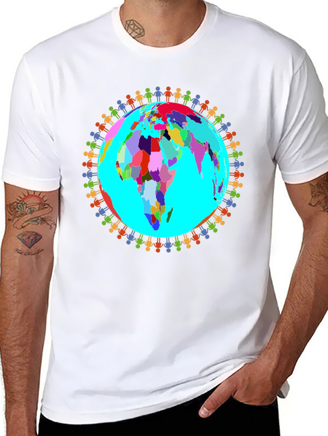 Black Unity Earth T-Shirt view 8