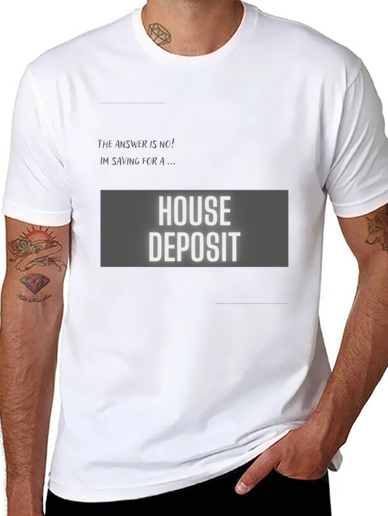 Black House Deposit Saving T-Shirt - Funny Sarcastic Tee view 8