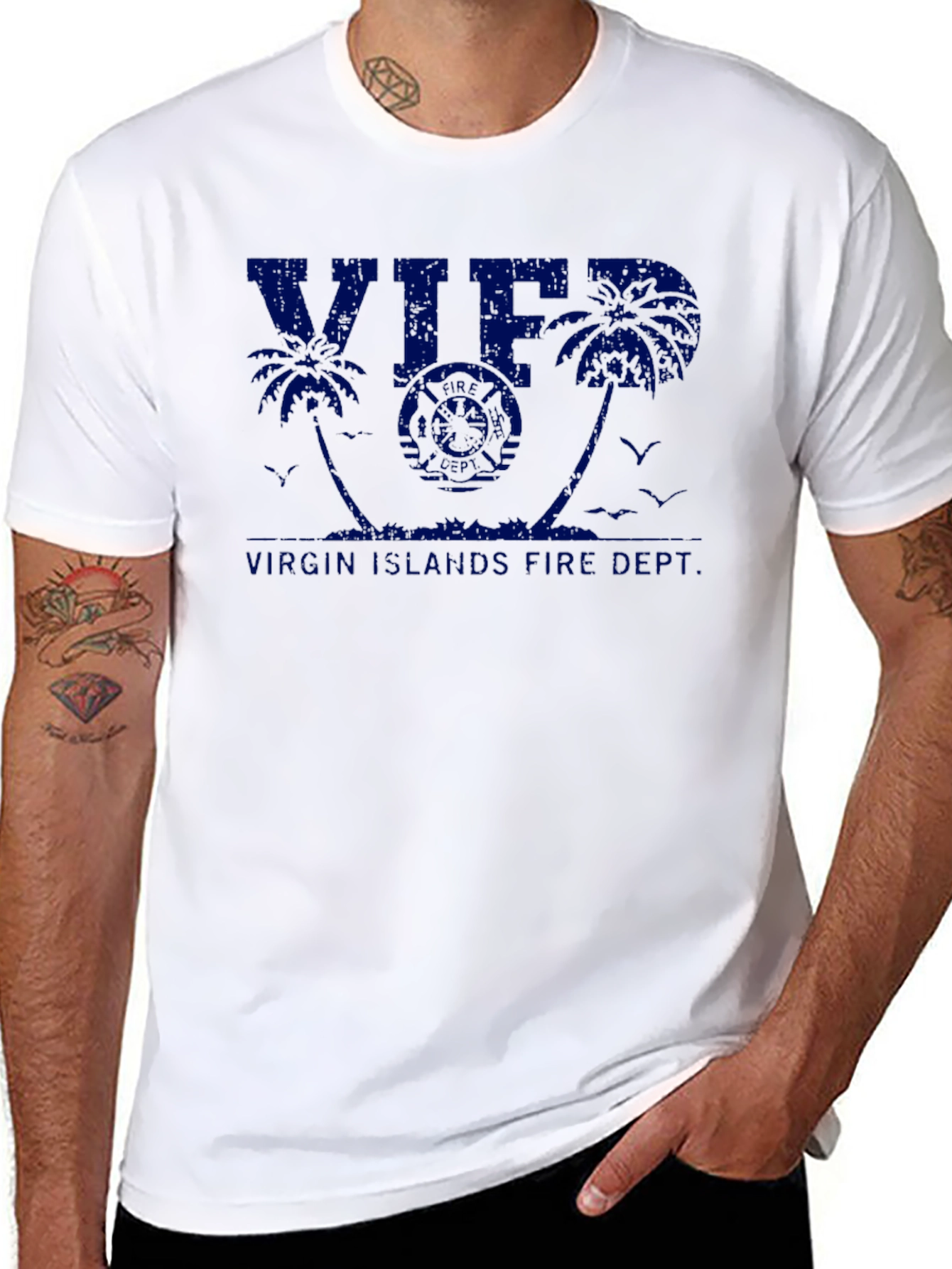 Virgin Islands Fire Dept. Black T-Shirt - 8