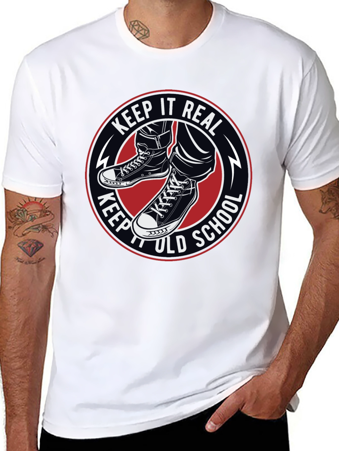 Keep It Real Old School Graphic T-Shirt - 8
