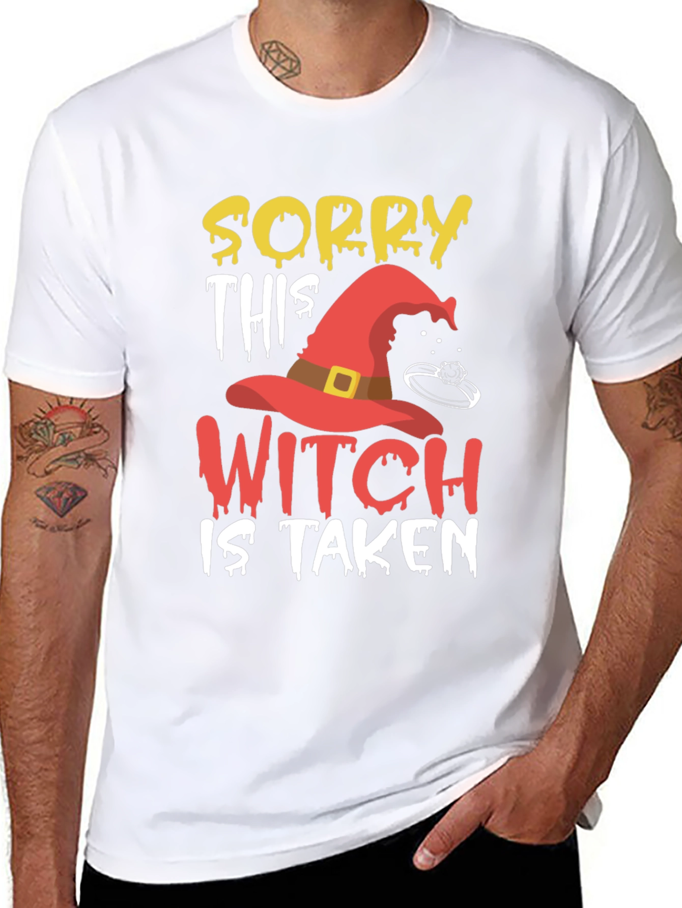 Black Sorry This Witch Is Taken Graphic T-Shirt view 8