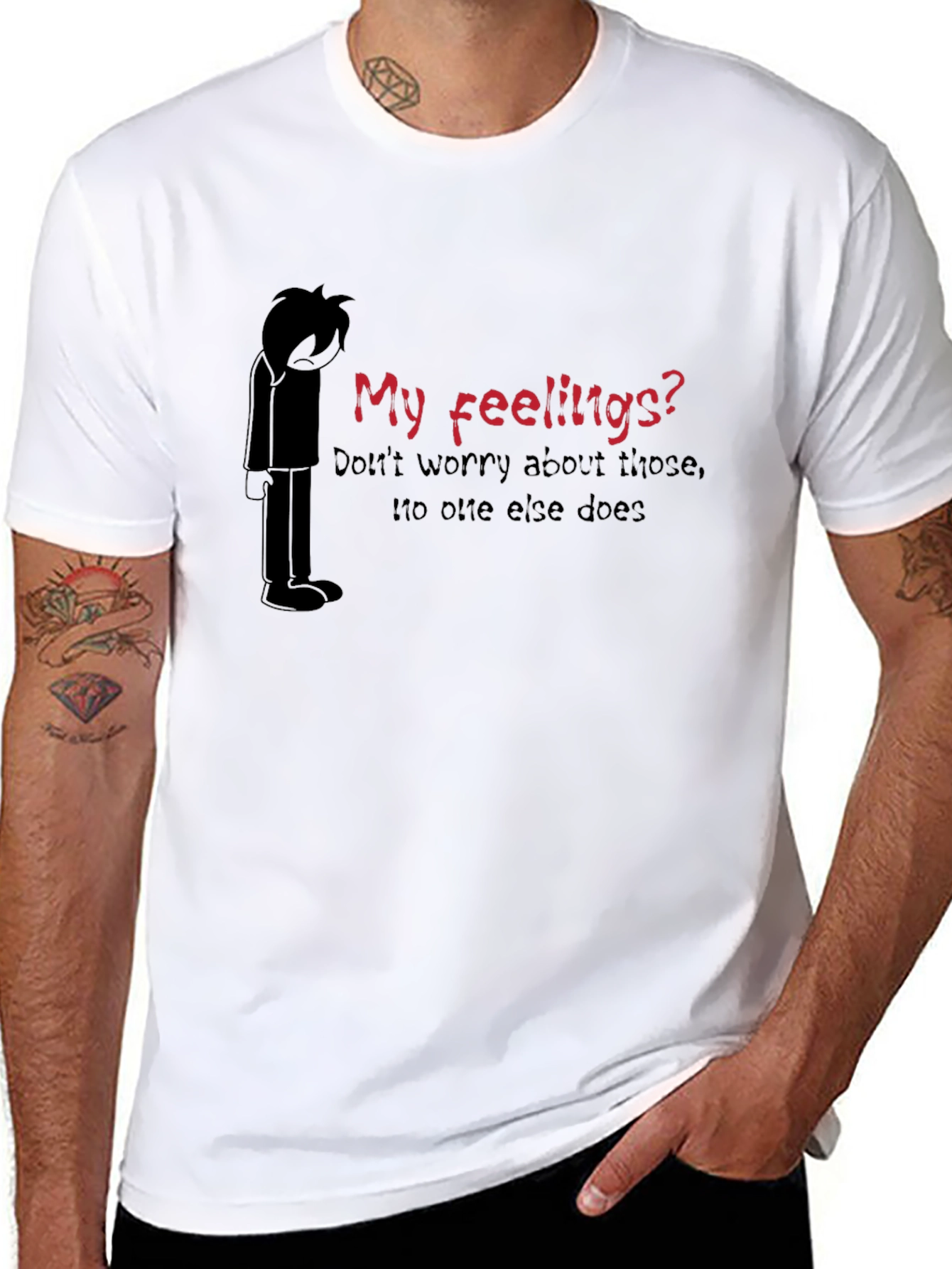 Black My Feelings? T-Shirt - Expressive Graphic Tee view 8