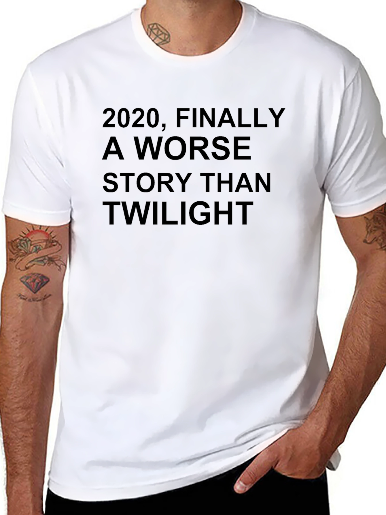 Black Funny 2020 Worse Than Twilight Graphic T-Shirt view 8