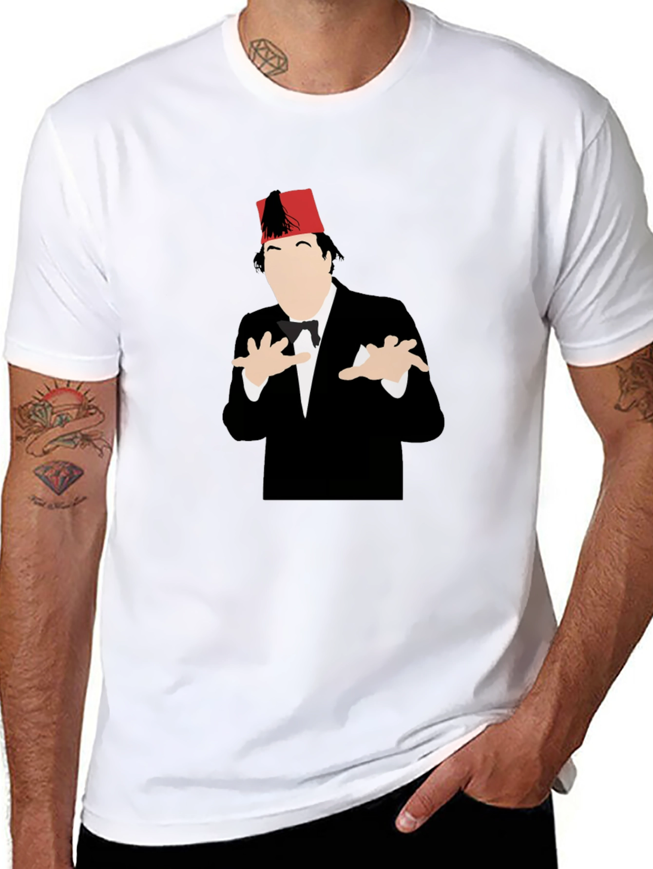 Black Mystic Man Graphic Tee view 8