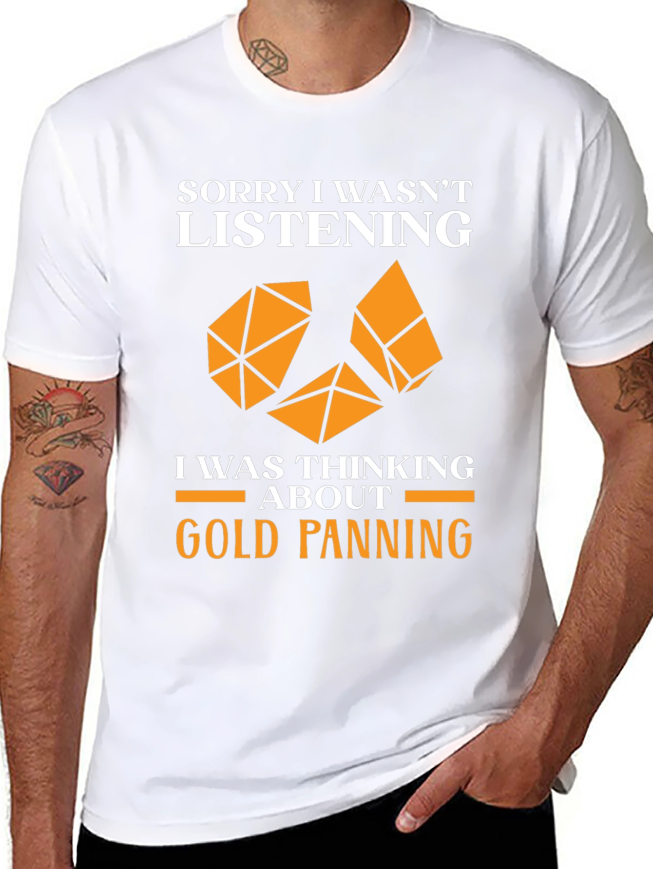 Black Gold Panning T-Shirt - Sorry I Wasn't Listening Funny Tee view 8