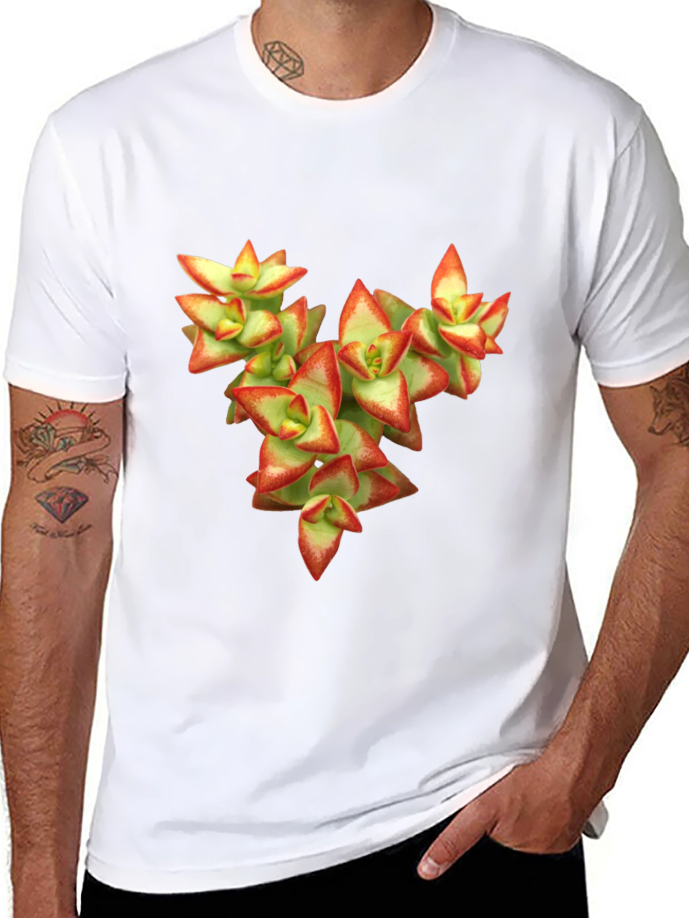 Black Succulent Graphic T-Shirt - Nature Inspired Tee view 8