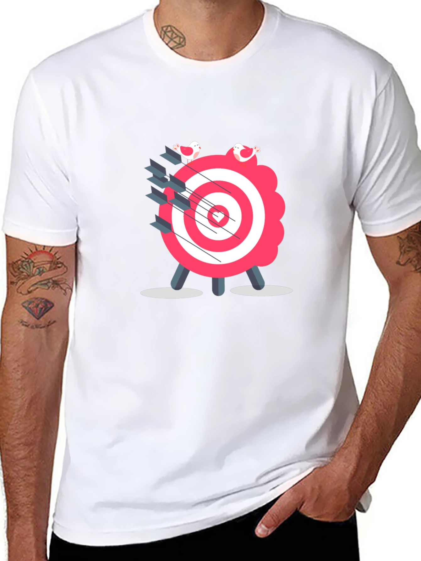 Black Target Practice Graphic Tee - Black Cotton Shirt view 8