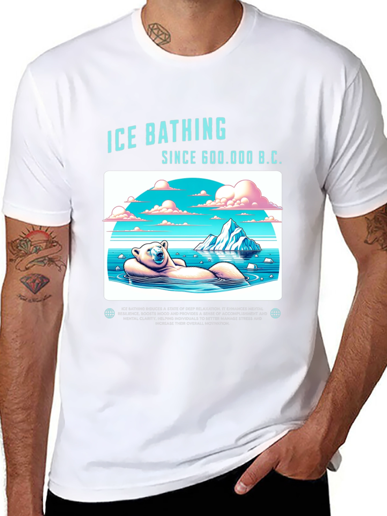 Ice Bathing Bear T-Shirt - Since 600,000 B.C. - 8