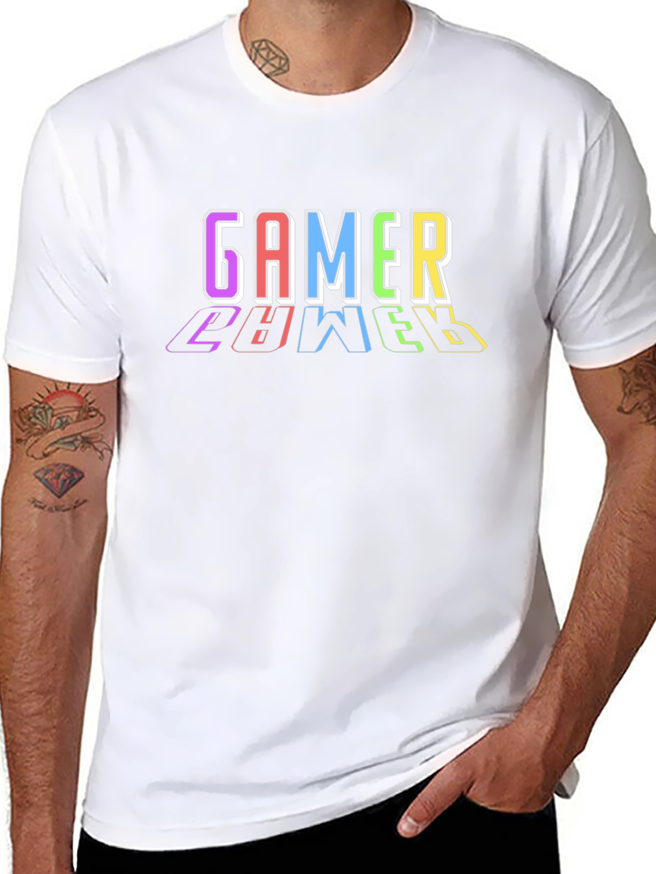 Black Gamer Level T-Shirt view 8