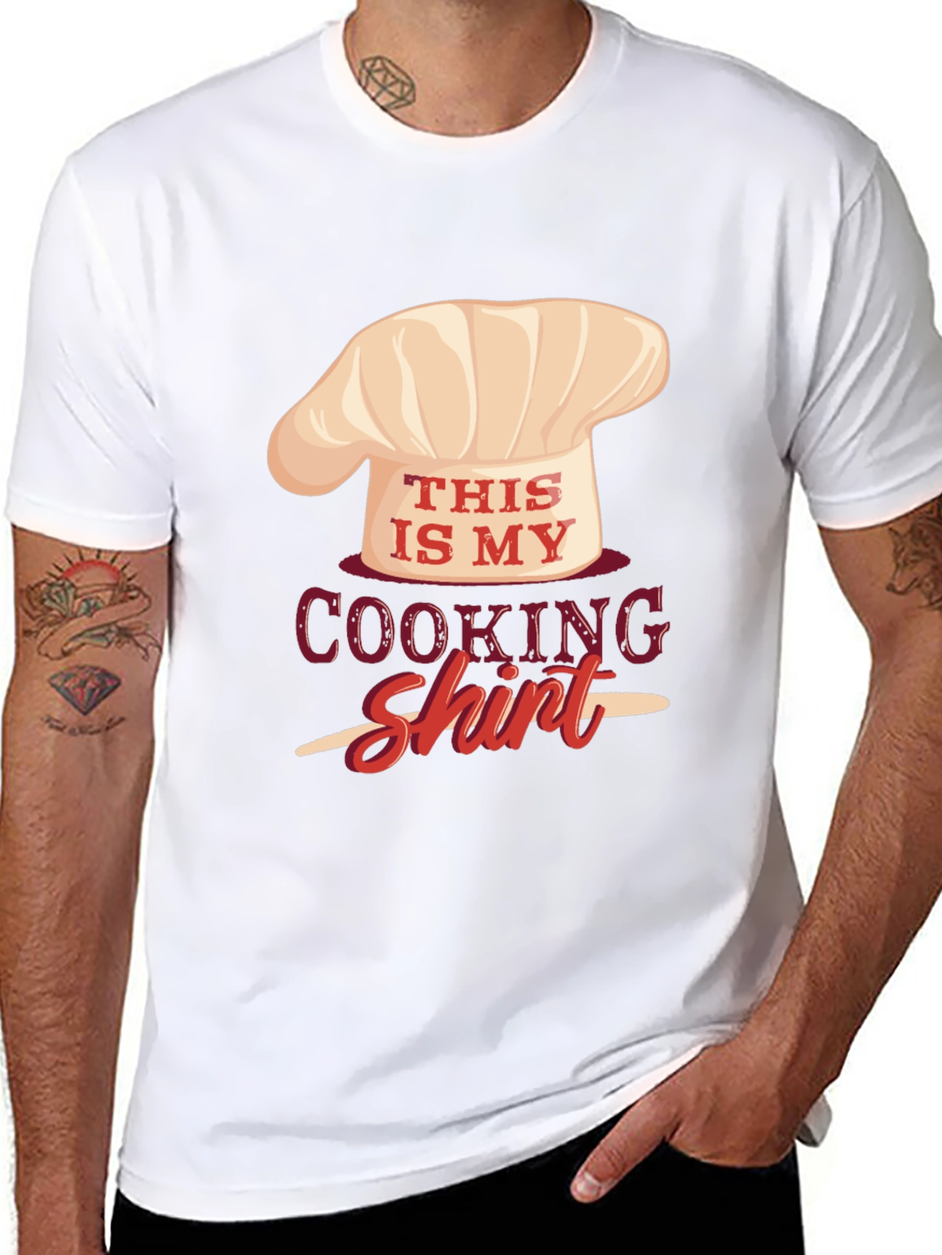 Black This Is My Cooking Shirt - Chef Hat Graphic Tee view 8