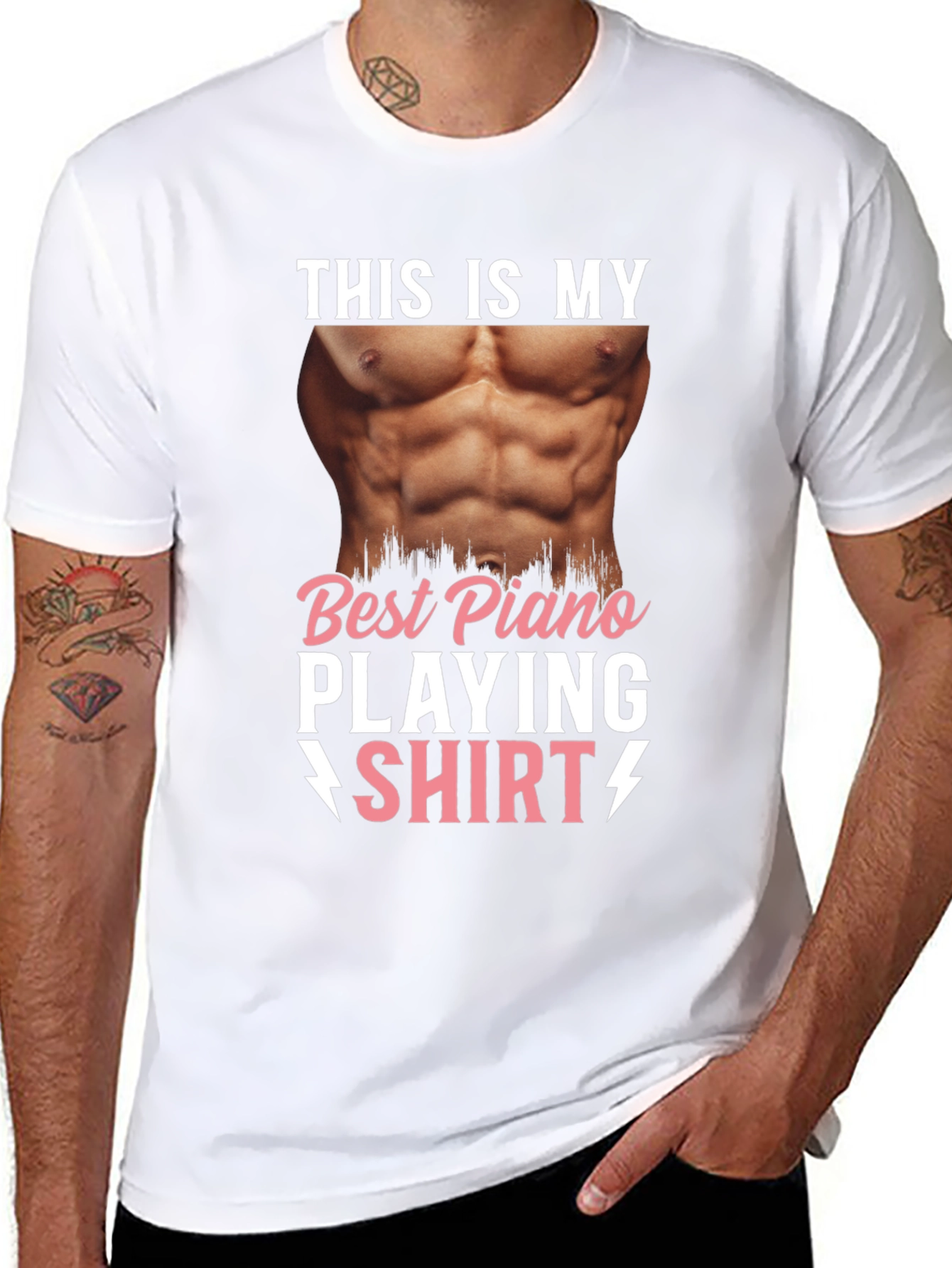 Black Best Piano Player T-Shirt - Funny Musician Tee view 8