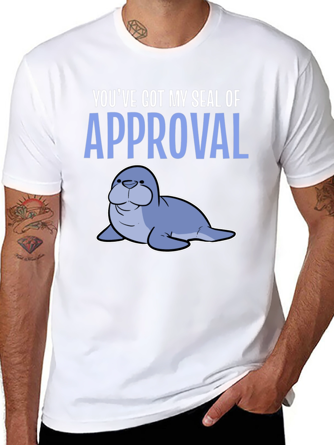 Black Seal of Approval Graphic T-Shirt view 8