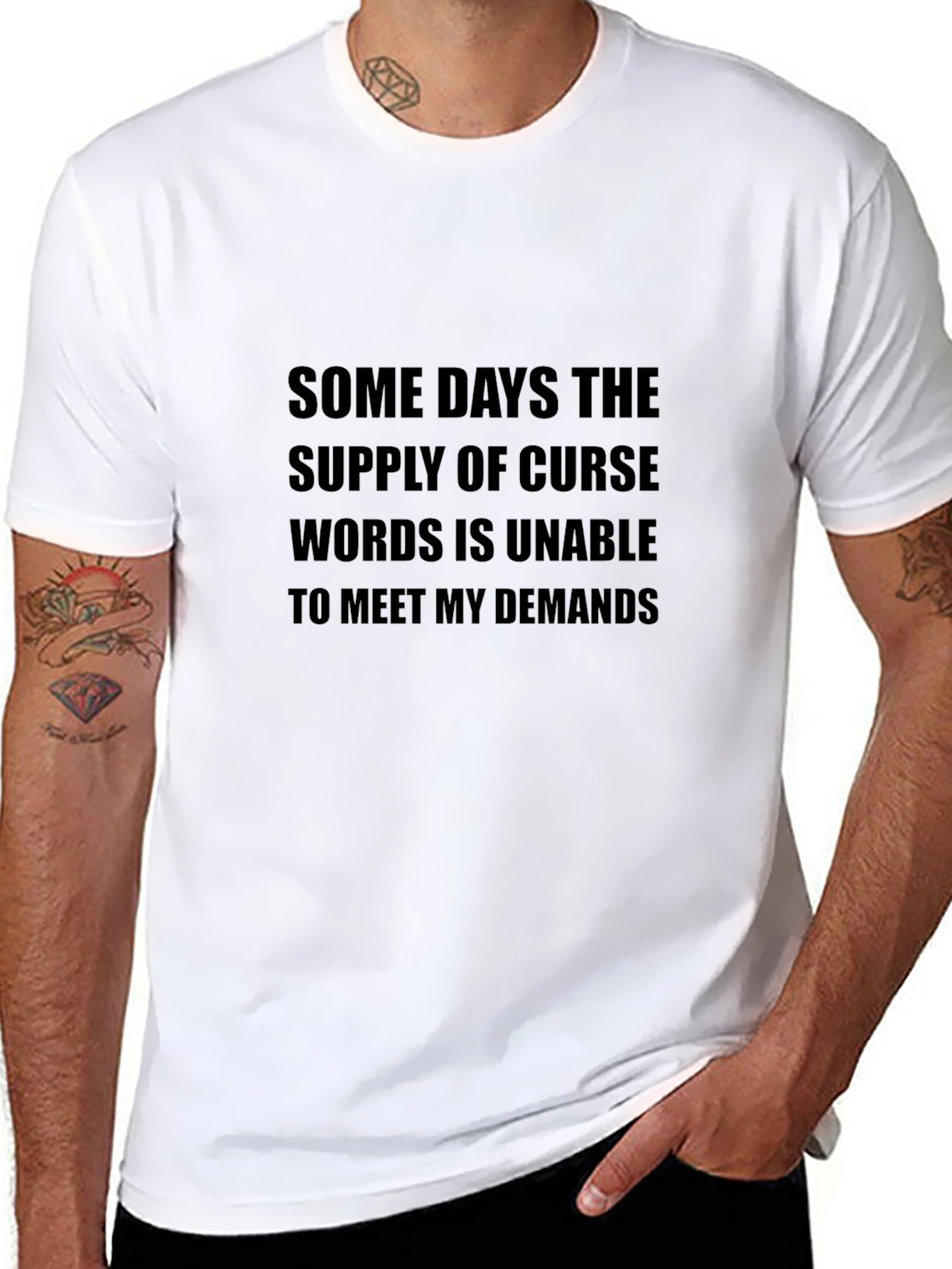 Black Funny Graphic Tee - Curse Words Demand view 8