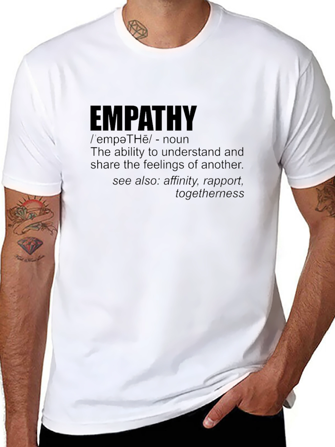Black Empathy Definition T-Shirt - Understand & Share Feelings view 8