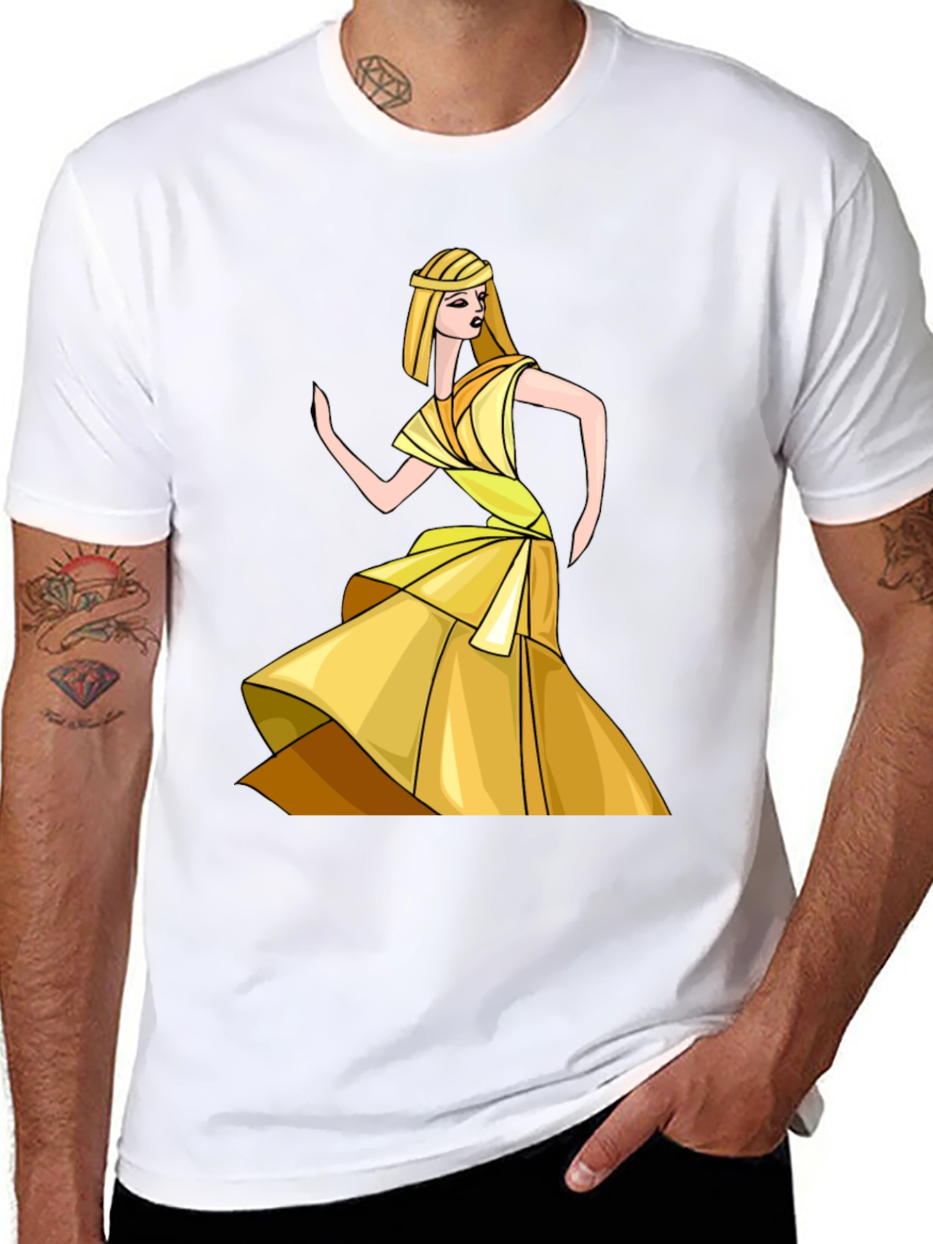 Black Egyptian Queen Graphic Tee - Stylish Black T-Shirt view 8