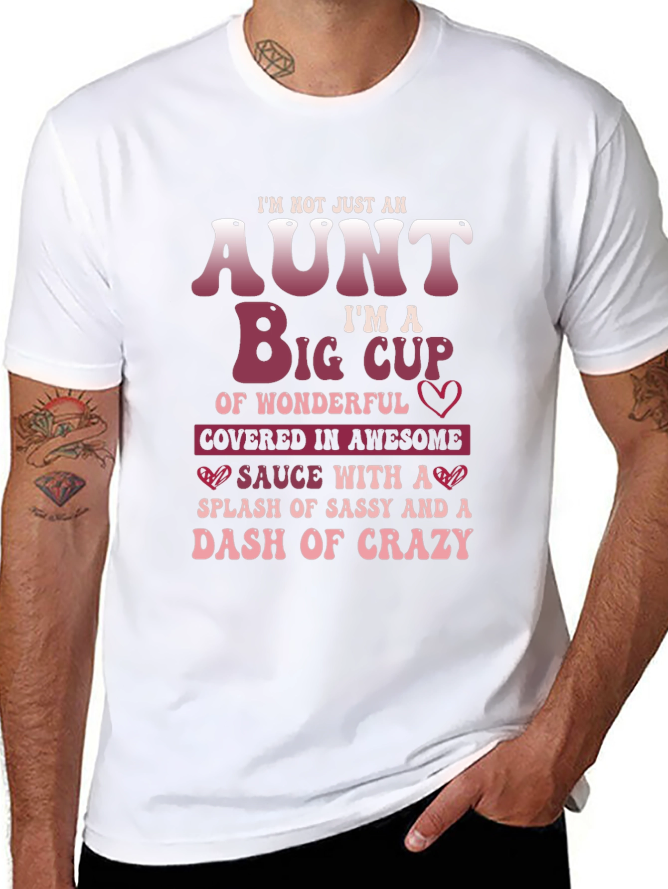 Black I'm Not Just An Aunt Funny T-Shirt view 8