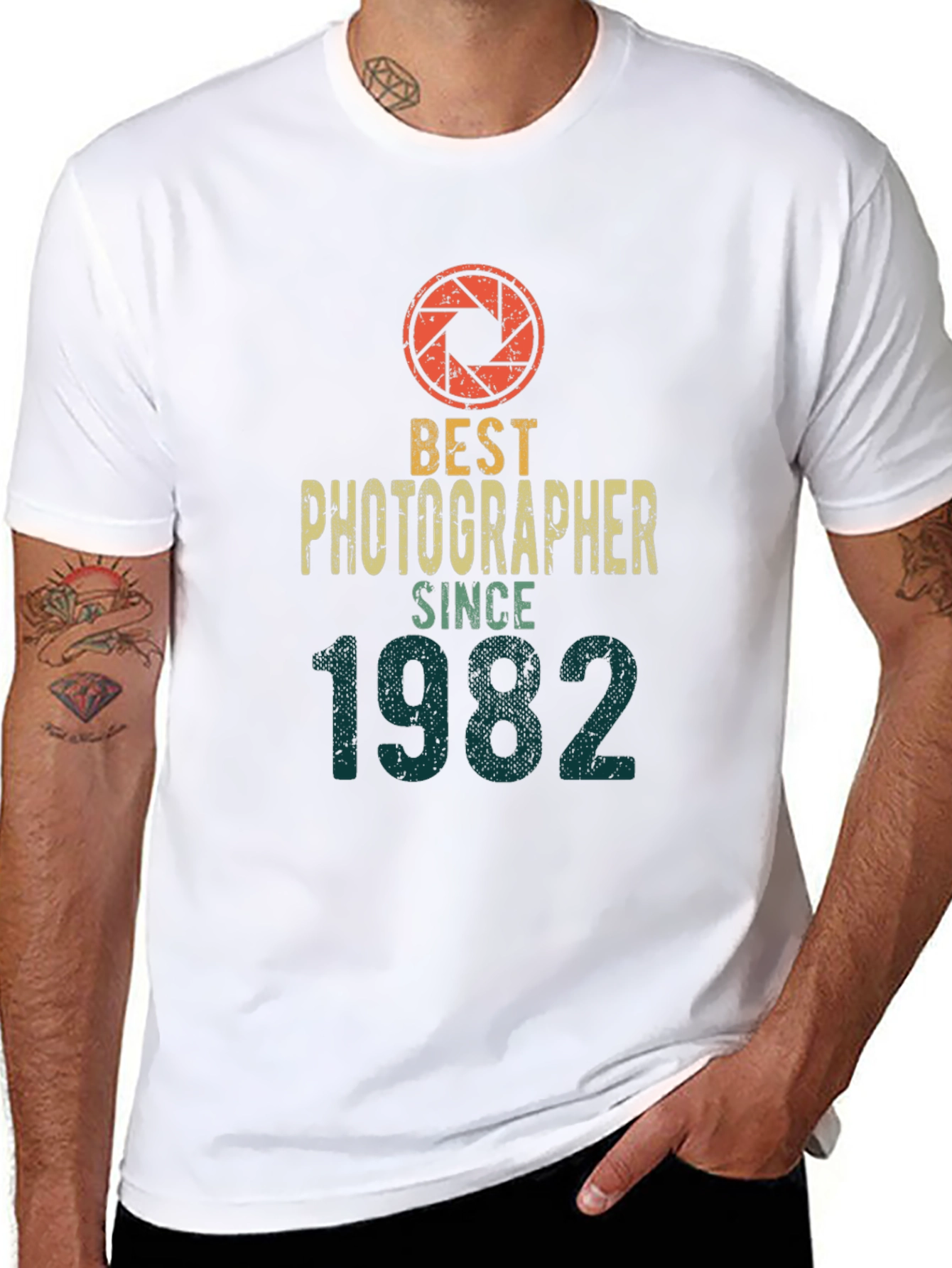 Black Best Photographer Since 1982 Black T-Shirt view 8