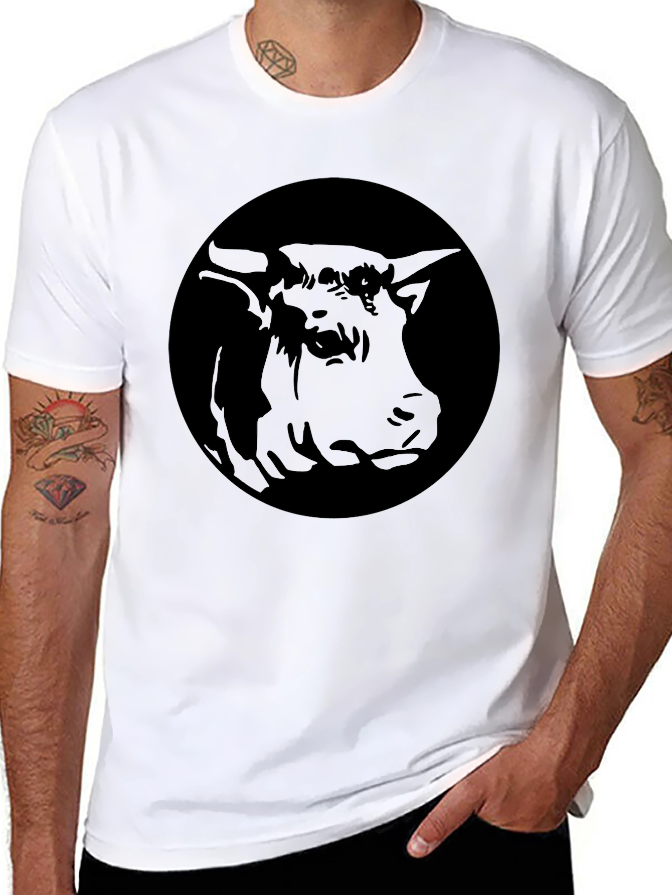 Bull Graphic Black T-Shirt - 8