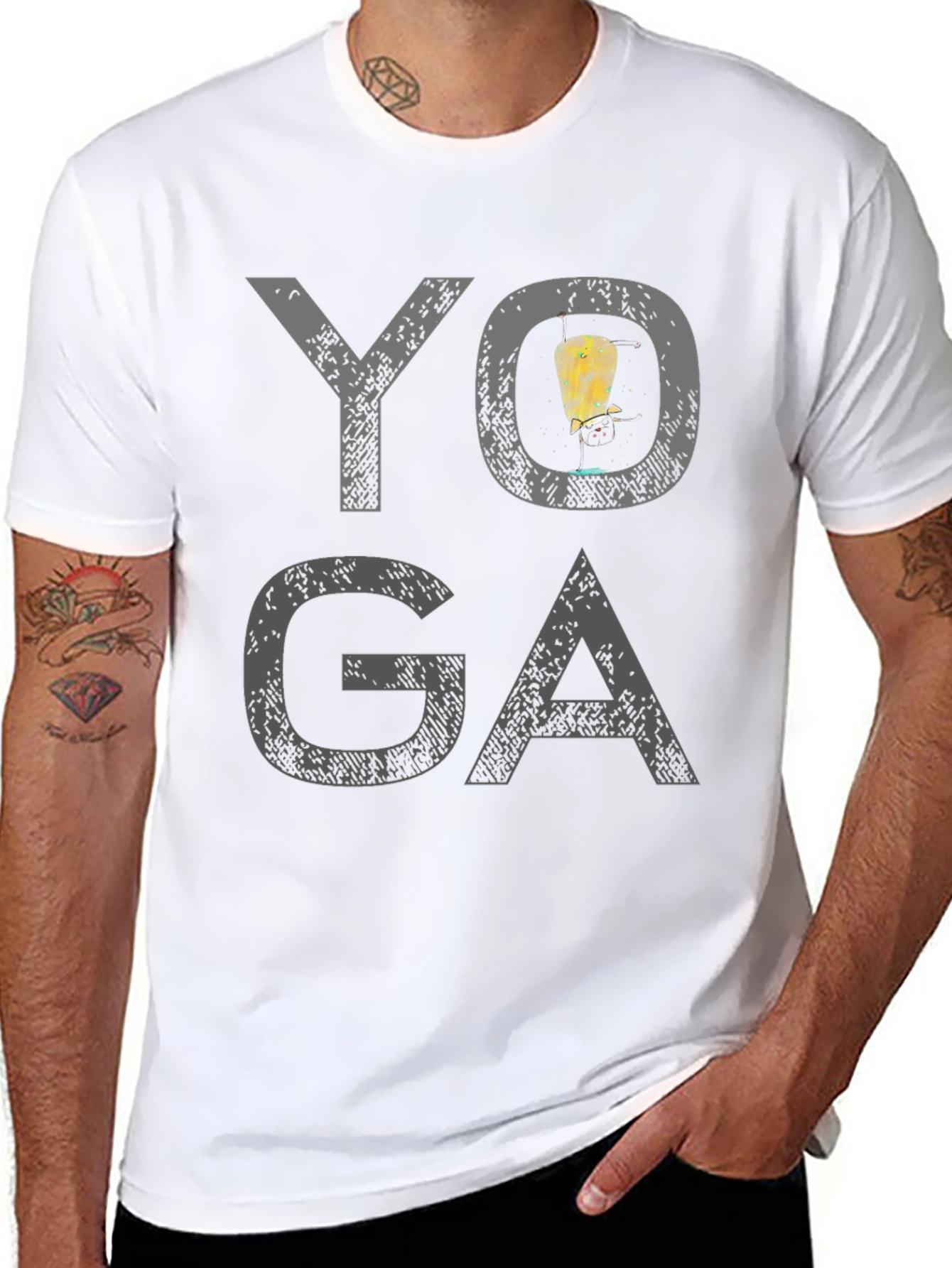 Black Yoga T-Shirt: Unique Design, Comfortable Fit view 8