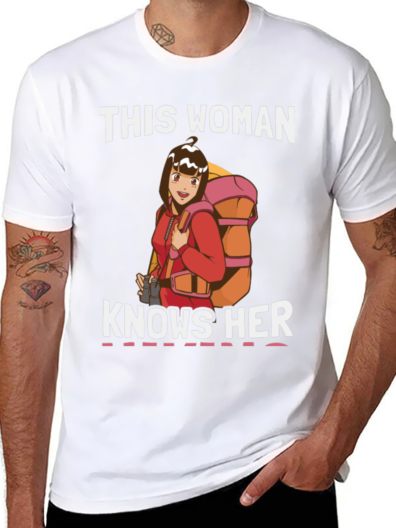 Black This Woman Knows Her Hiking T-Shirt view 8