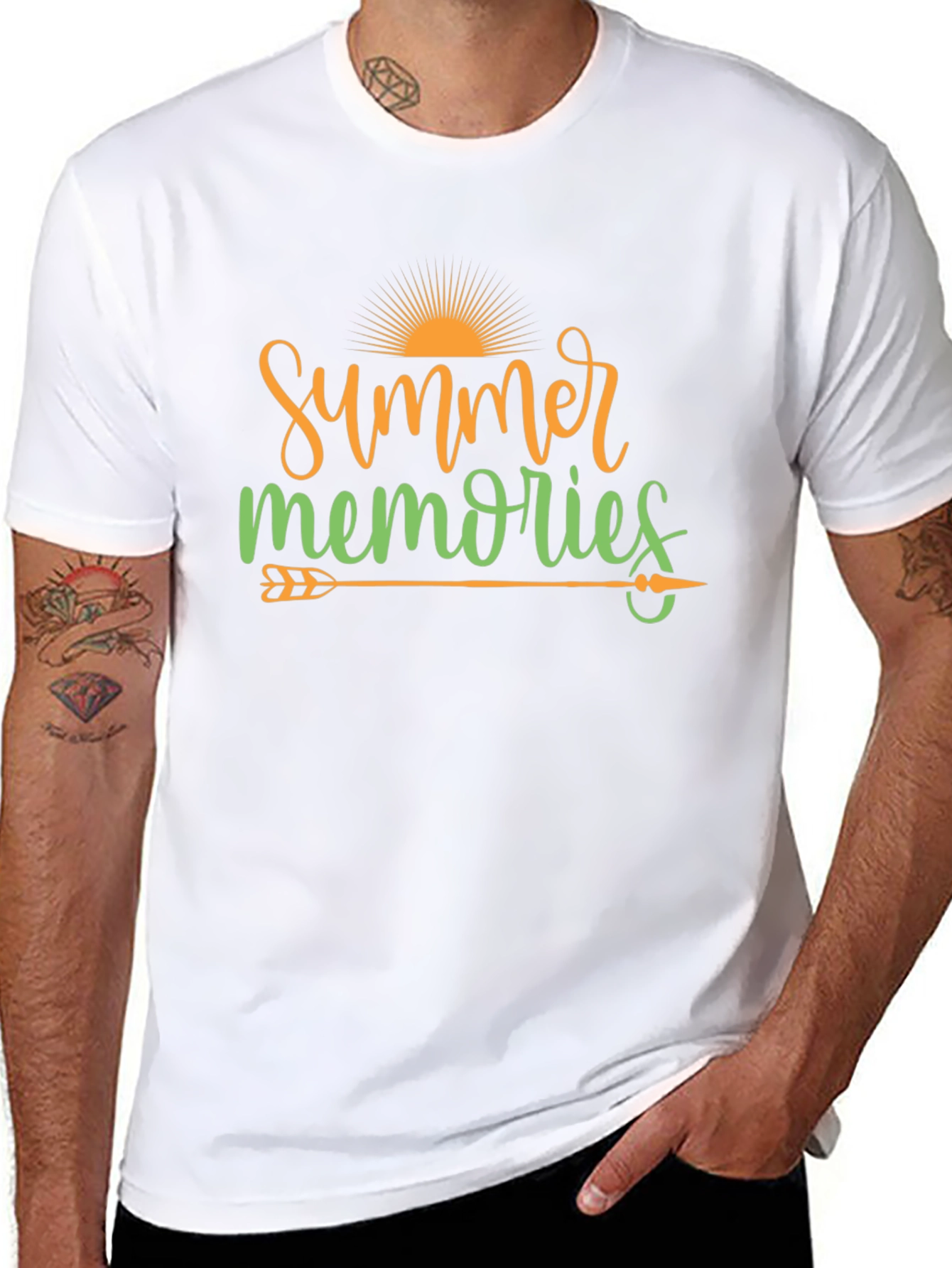 Black Summer Memories Graphic Tee - Trendy Casual Shirt view 8