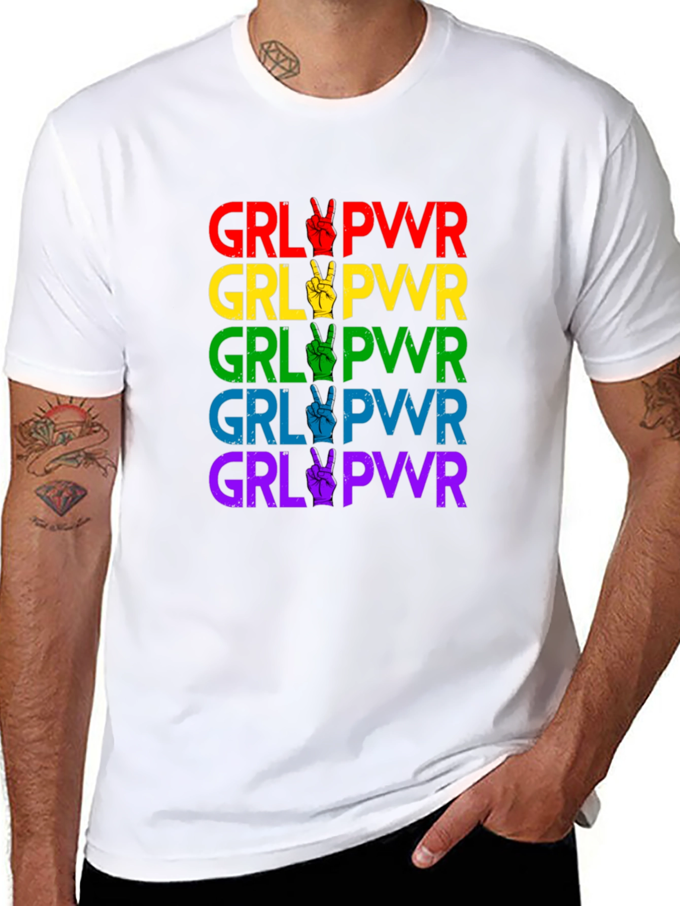 Black GRL PWR Pride T-Shirt view 8