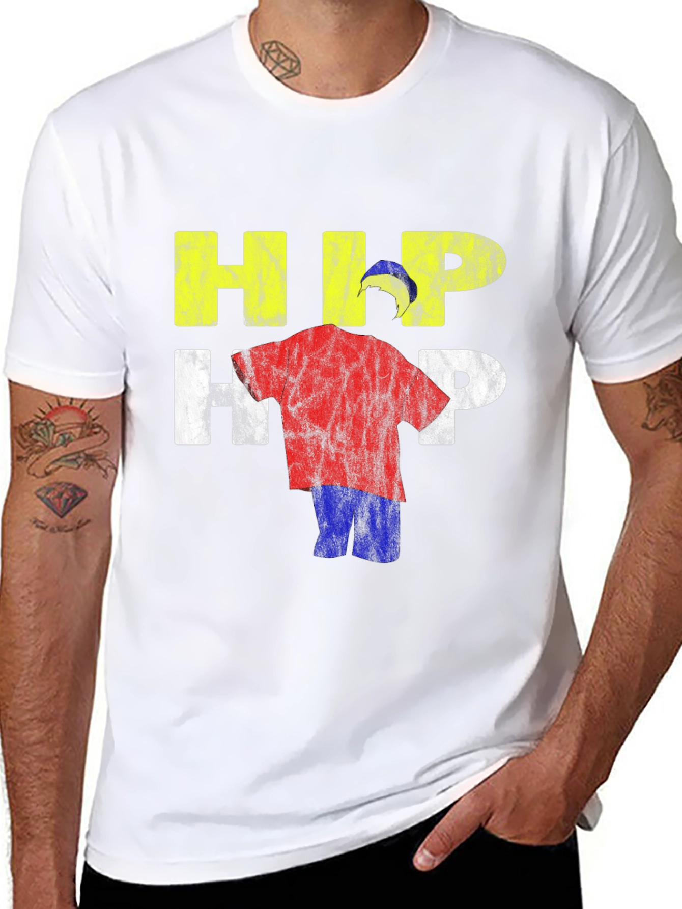 Black Hip Hop Graphic T-Shirt view 8