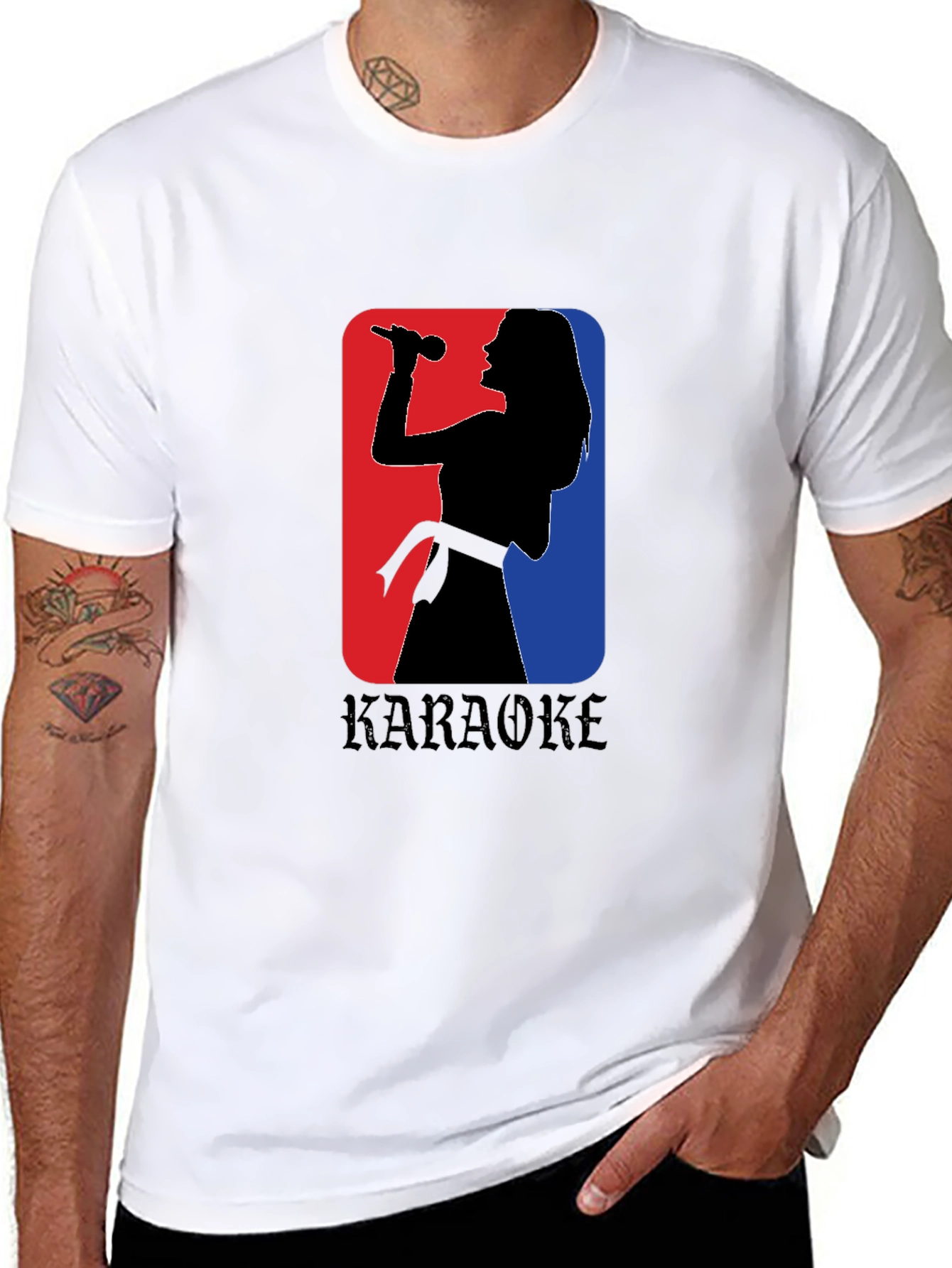 Black Karaoke Singer Graphic T-Shirt - Black view 8