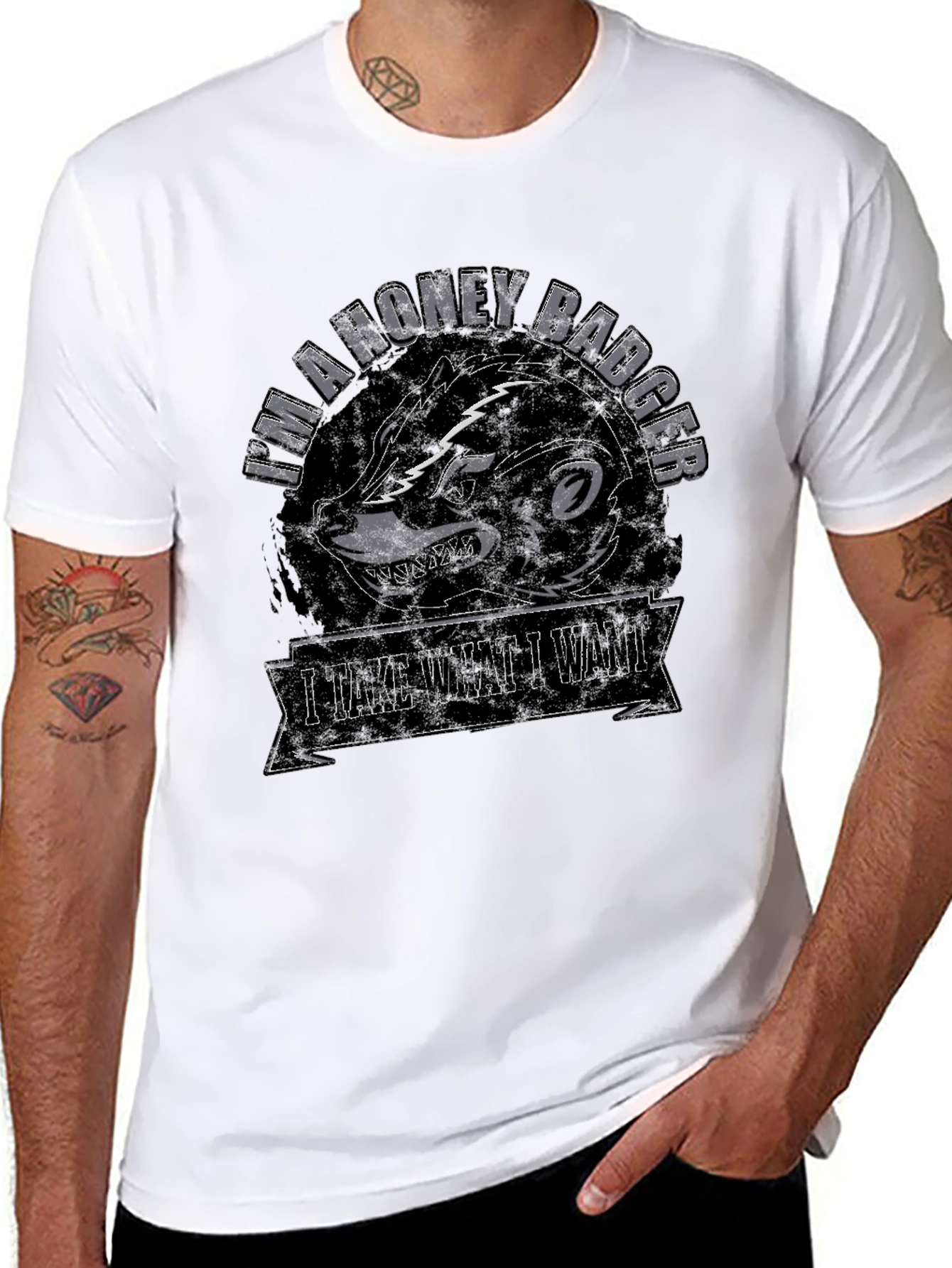 Black Honey Badger Graphic T-Shirt - I Take What I Want view 8