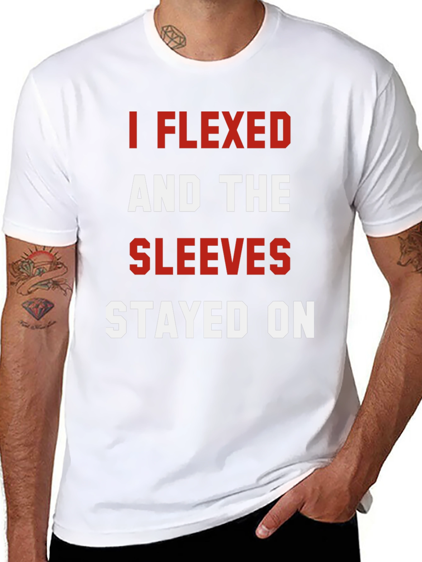 Funny 'I Flexed' Graphic Tee - 8