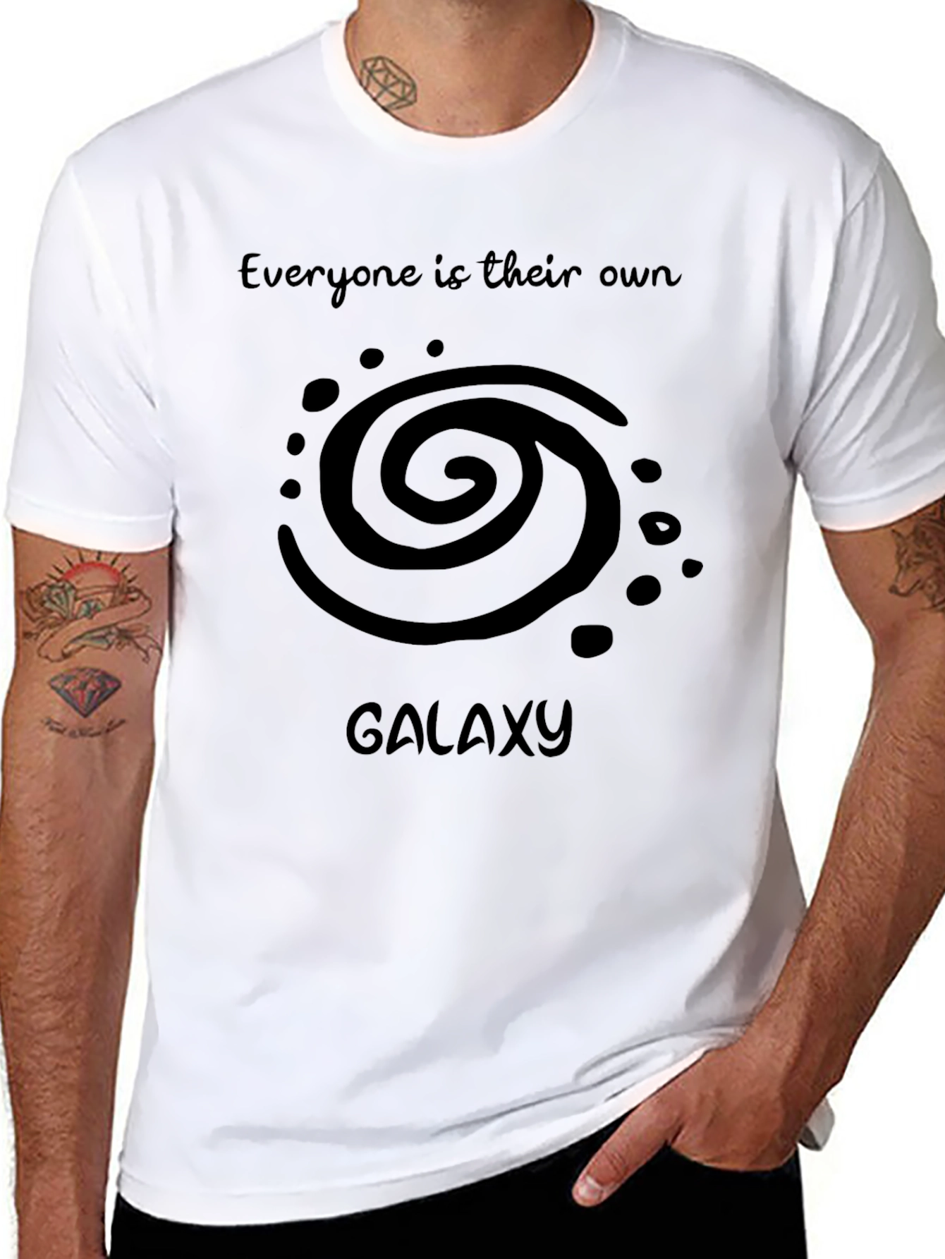 Black Everyone is Their Own Galaxy Black T-Shirt view 8