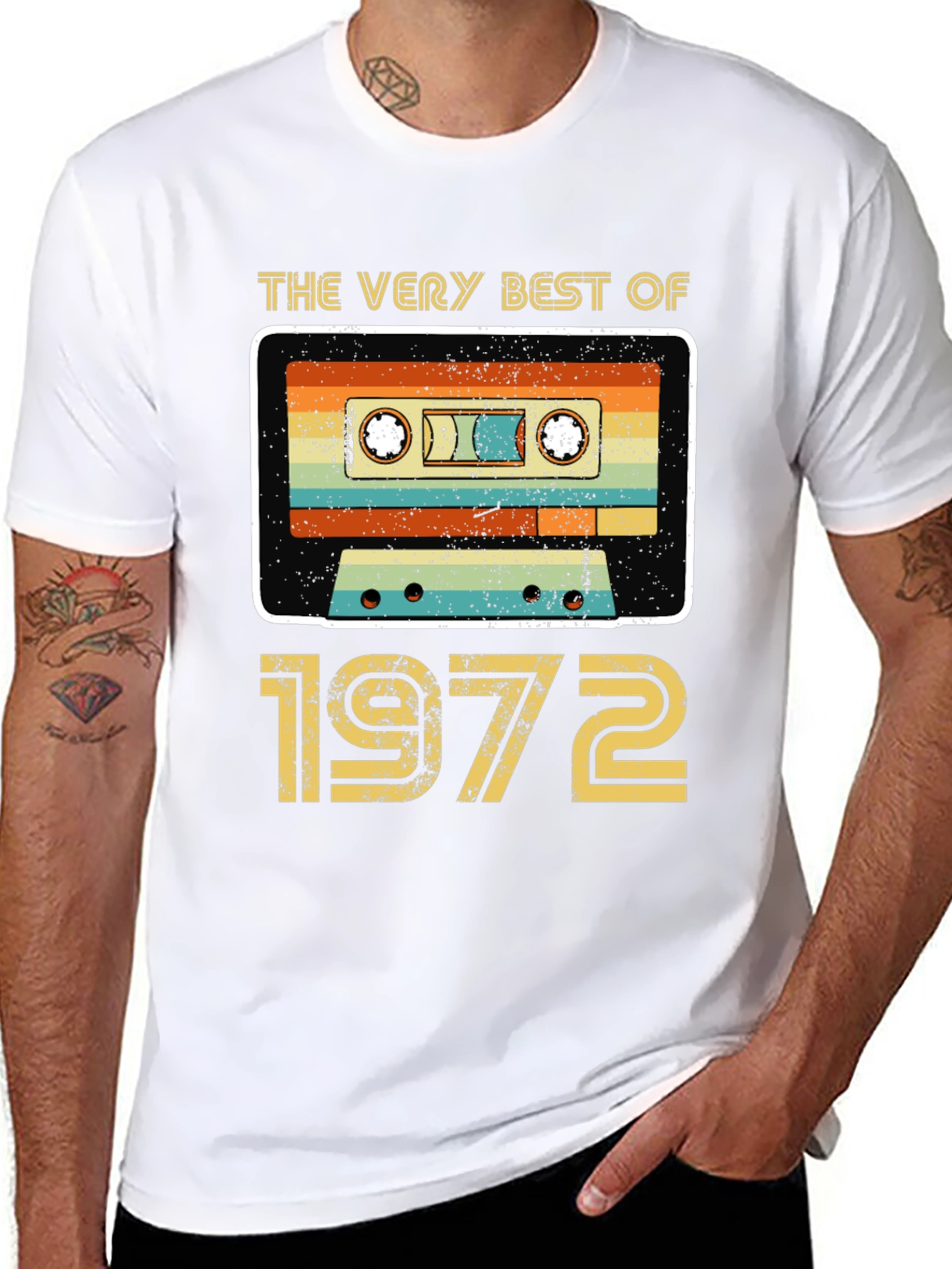 Black Vintage 1972 Cassette Tape T-Shirt view 8