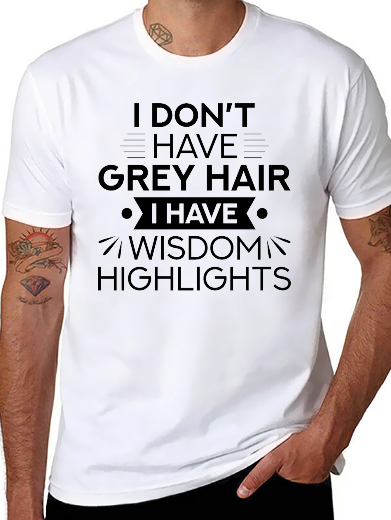 Black Wisdom Highlights Graphic T-Shirt view 8
