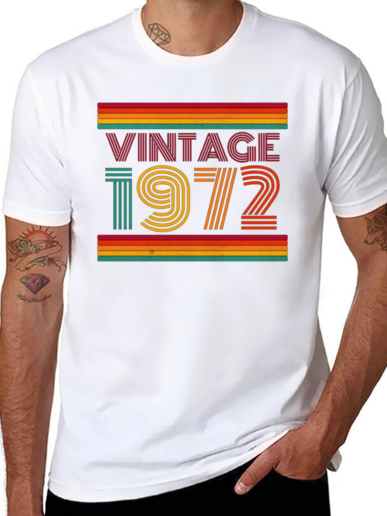 Black Vintage 1972 Graphic Tee - Retro Style view 8